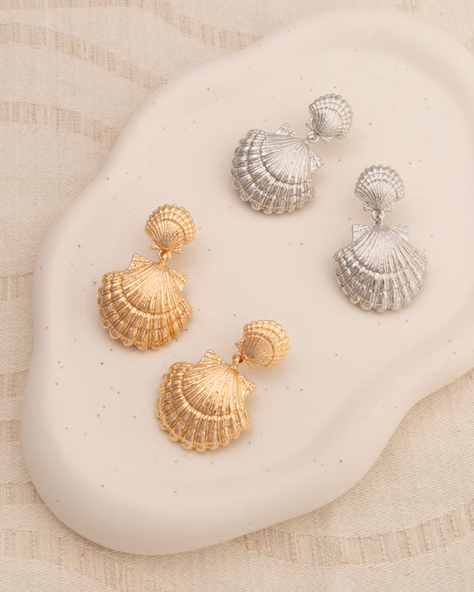 Nina Seashell Post Dangle Earrings