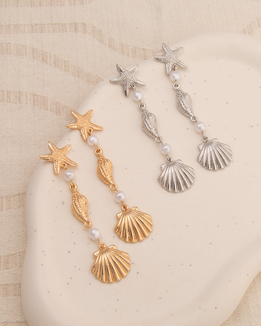 Layla Sea Life Post Dangle Earrings