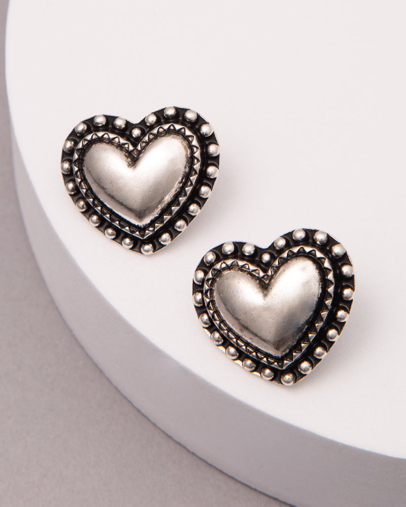 Millie Western Bubble Beaded Heart Earrings