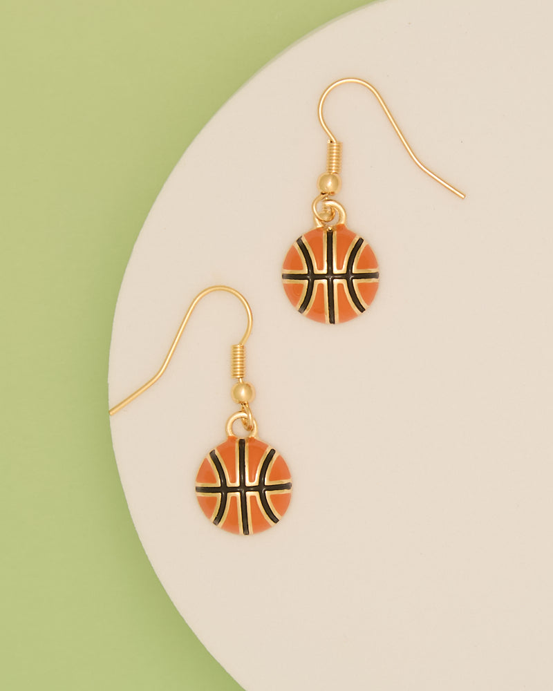 Kira Gameday Football, Soccer Ball, and Basketball Earrings | Basketball