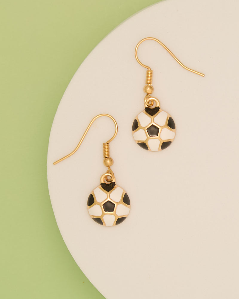 Kira Gameday Football, Soccer Ball, and Basketball Earrings | Soccer