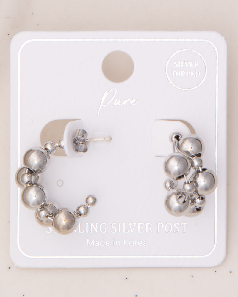 Ashlyn Beaded Ball Hoop Earrings