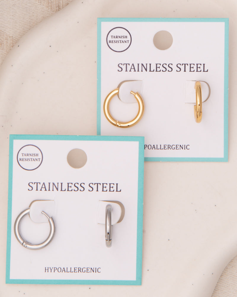 Annika Click Top Huggie Hoop Earrings