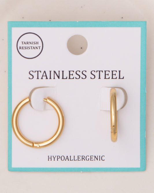Kaya Click Top Huggie Hoop Earrings | Gold