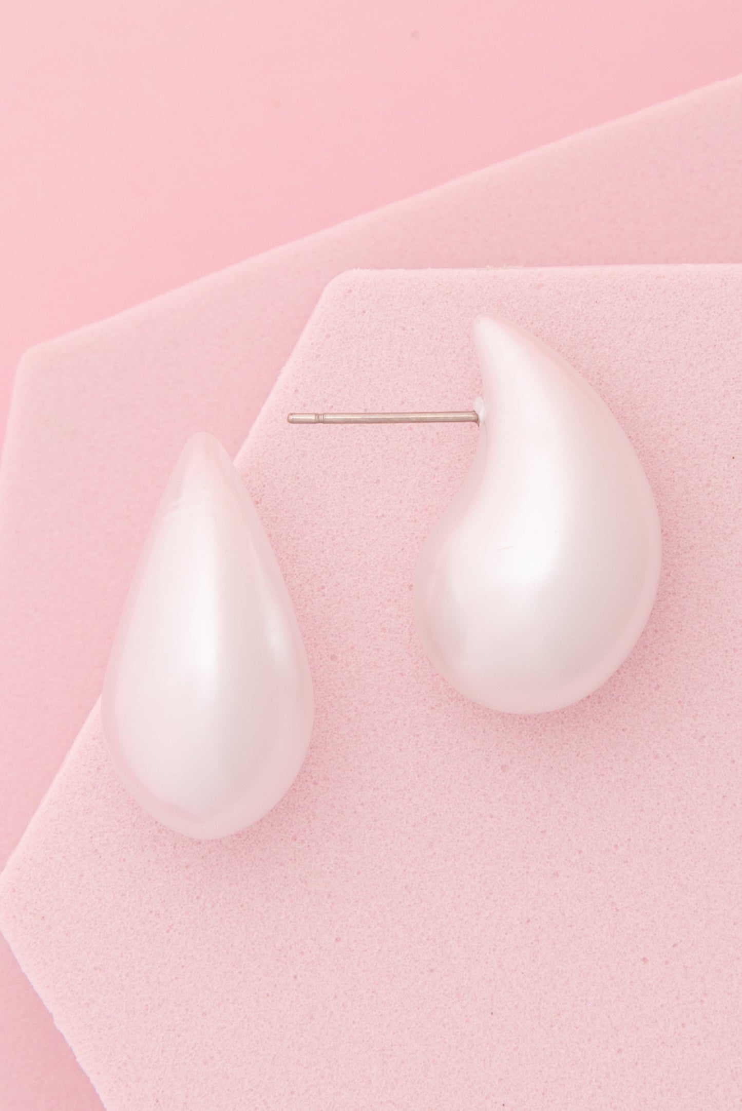 Alani Pear-Shaped Pearlescent Pearl Post Earrings
