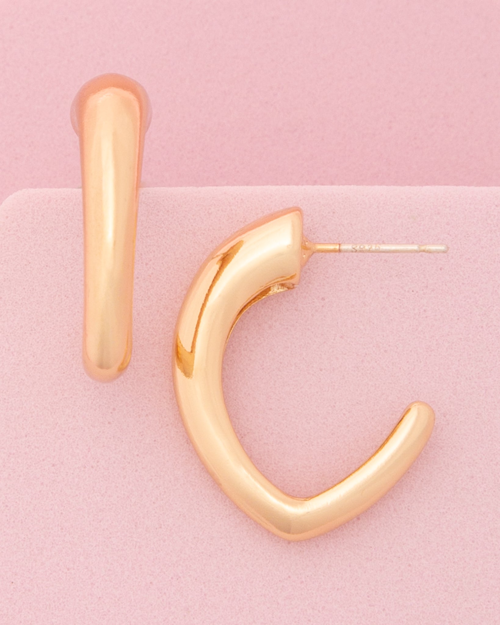 Annie Serpent Huggie Hoop Post Earrings | Gold