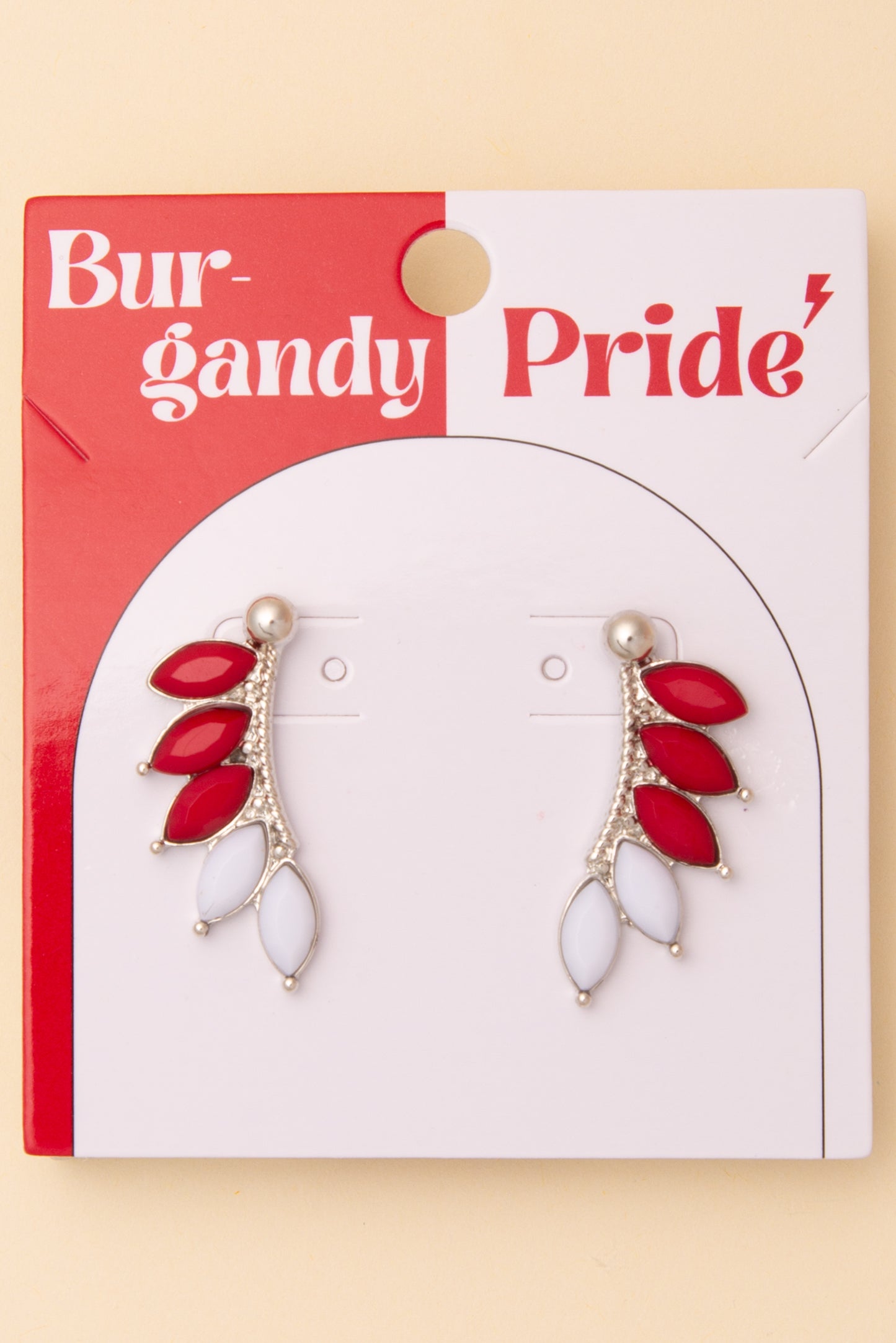 Quinn Game Day Crystal Embellished Feather Post Dangle Earrings