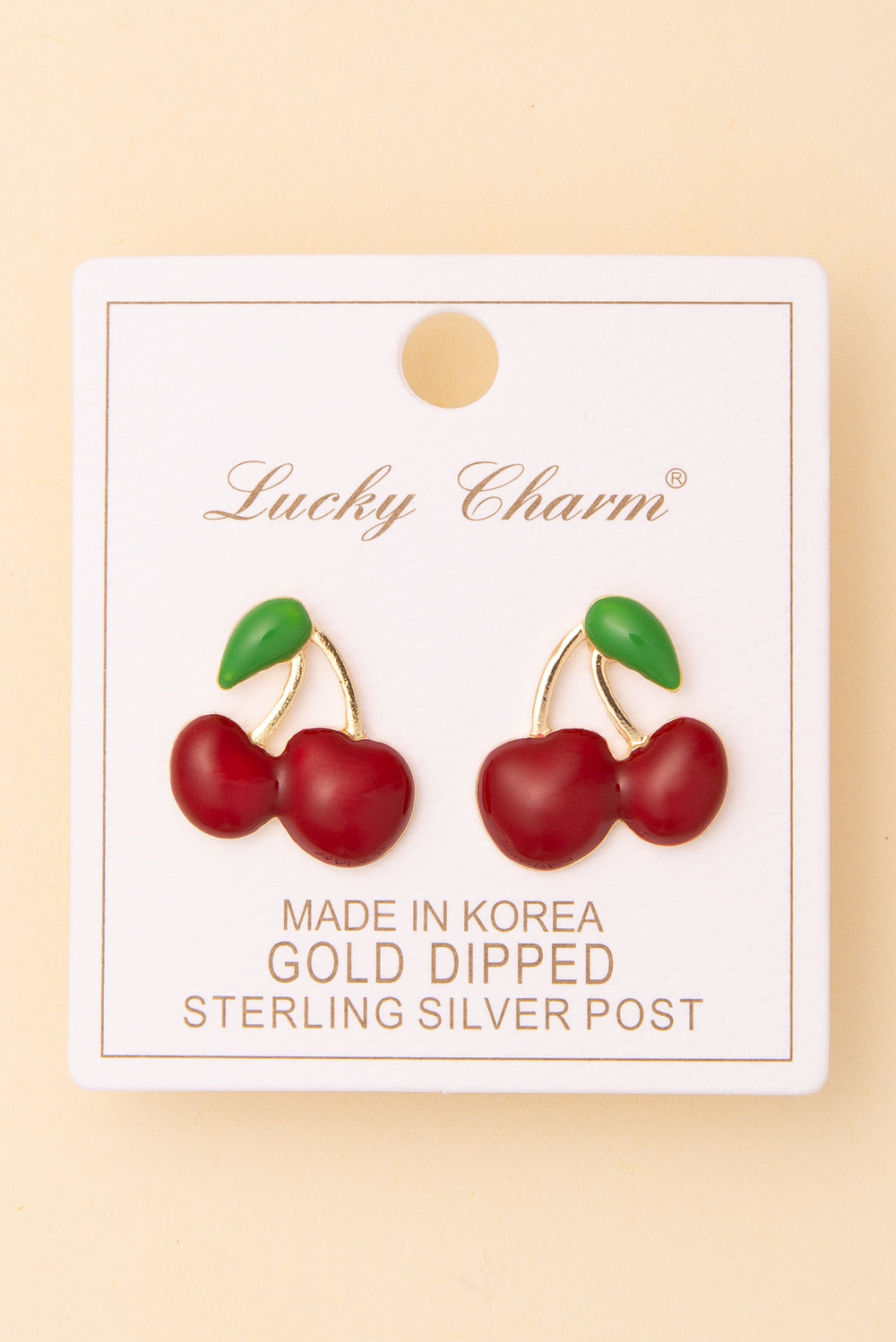 Aubrey Cherry Embellished Earrings