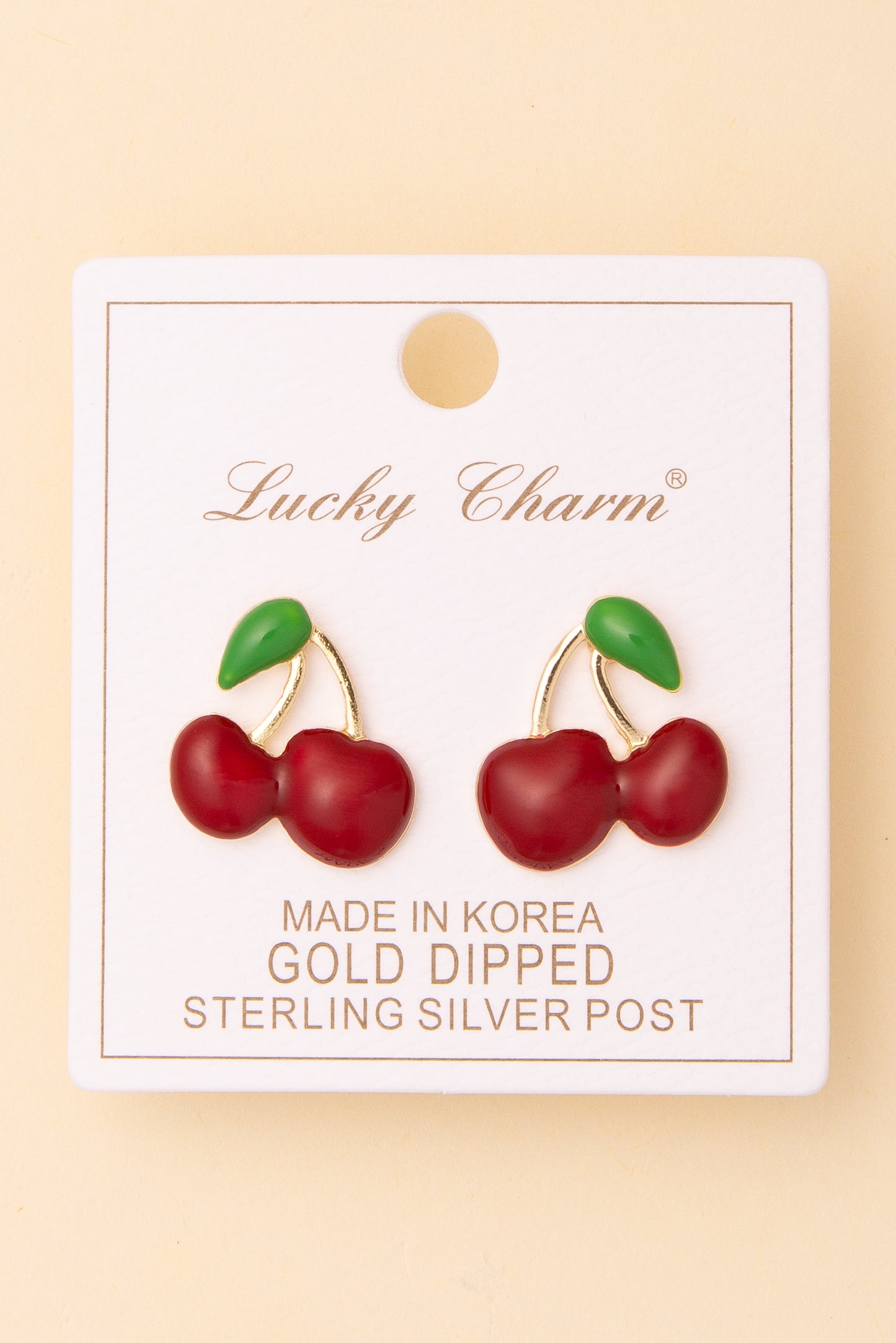 Aubrey Cherry Embellished Earrings