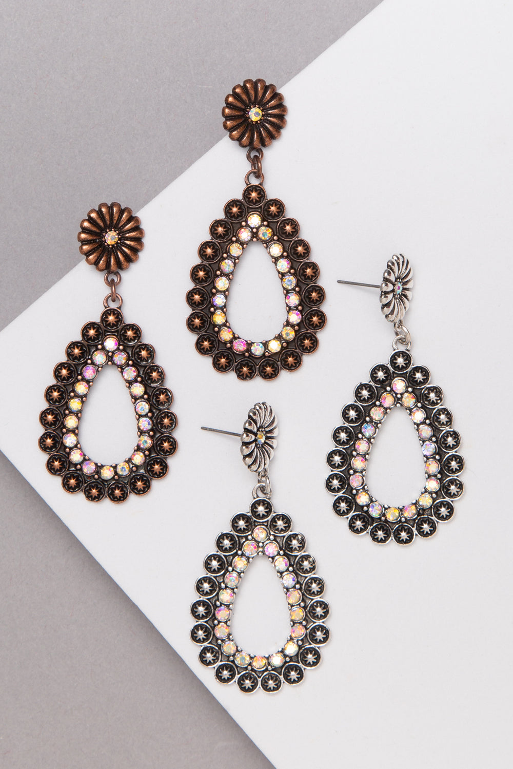 Ella Western Teardrop Iridescent Earrings