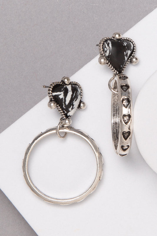 Emma Western Aztek Hand Stone Post Earrings
