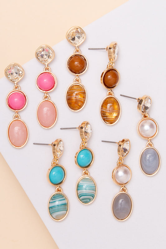 Giselle Crystal Stone Dangle Earrings