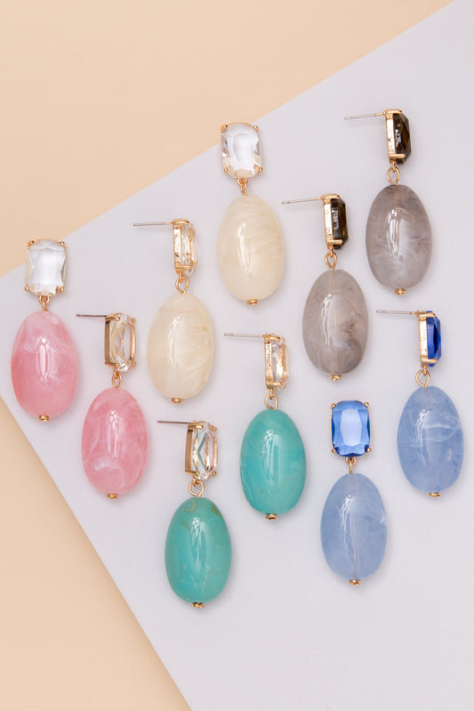 Taylor Crystal Stone Dangle Earrings