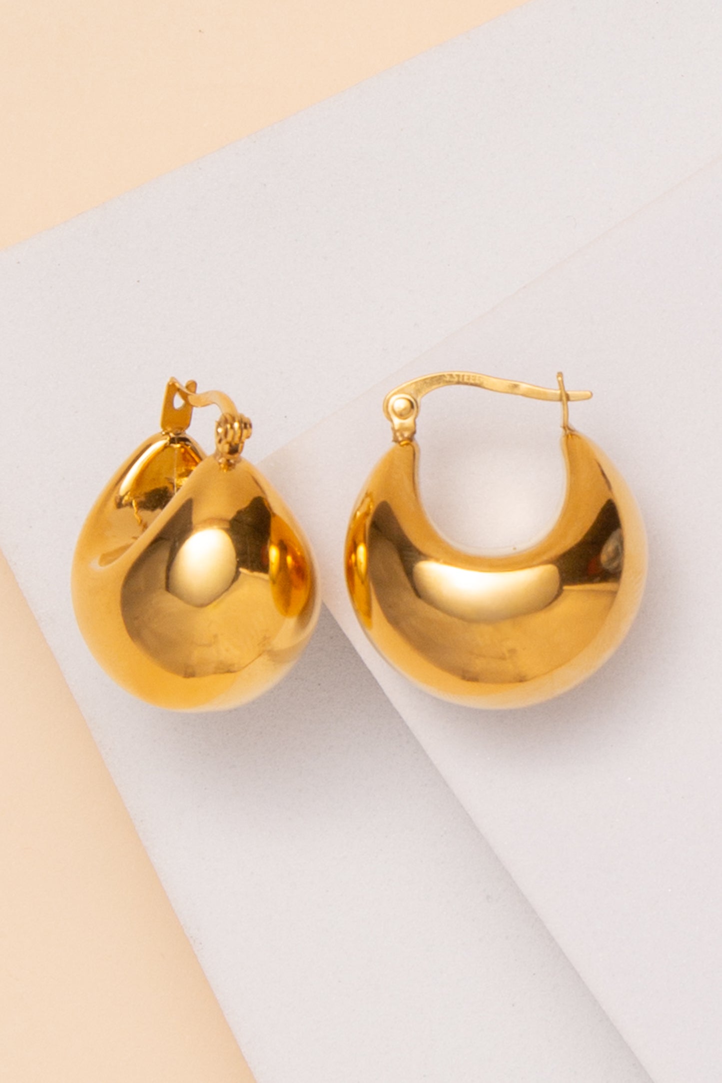 Sophie Puffy Earrings In 18K Gold Dipped Or Stainless Steel
