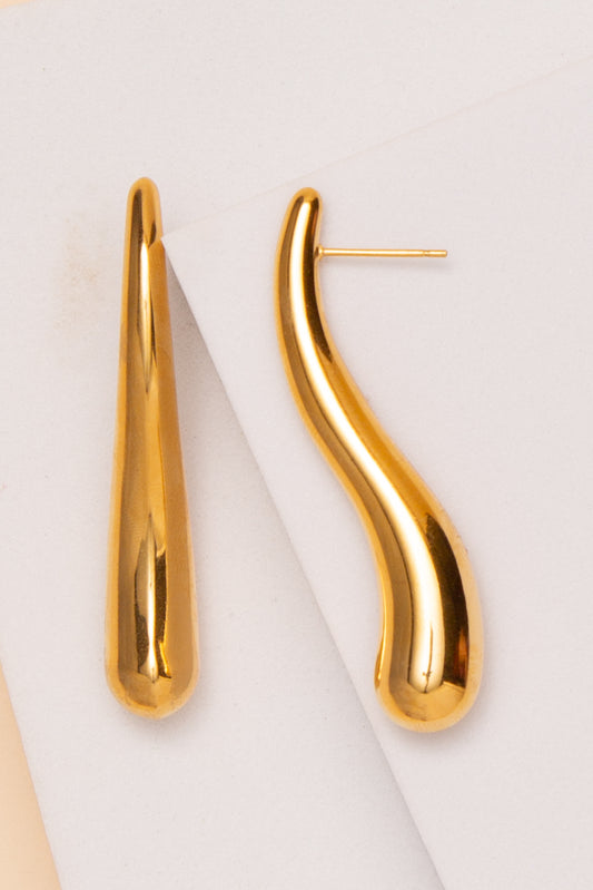 Hailey Teardrop Earrings In 18K Gold Dipped Or Stainless Steel | Gold