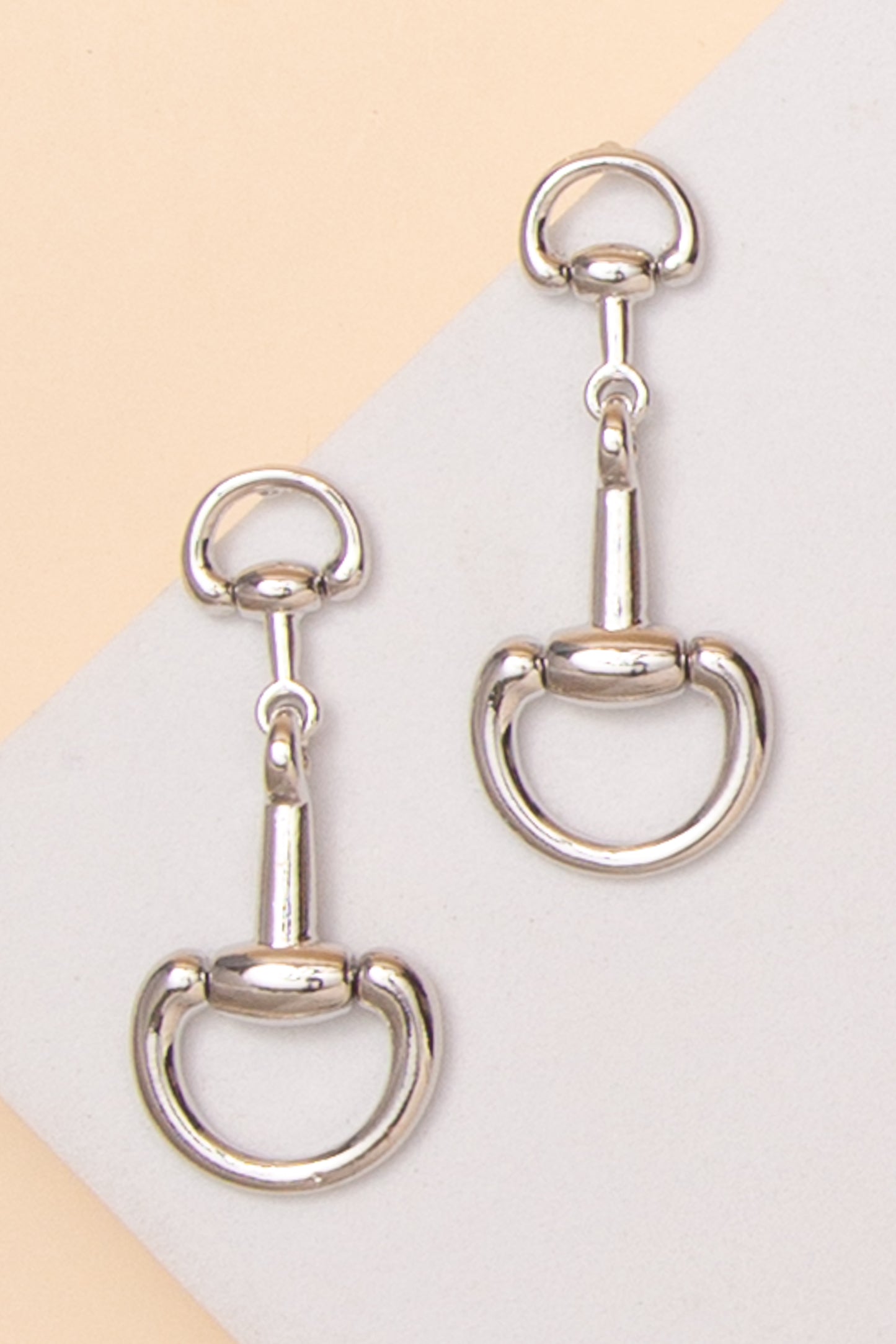 Margot Horse Bit Dangle Earrings | Silver