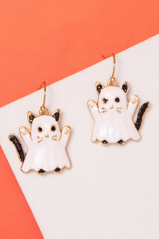 Naomi Ghost Cat Earrings