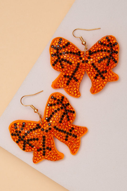 Molly Sporty Bow Earrings | Orange