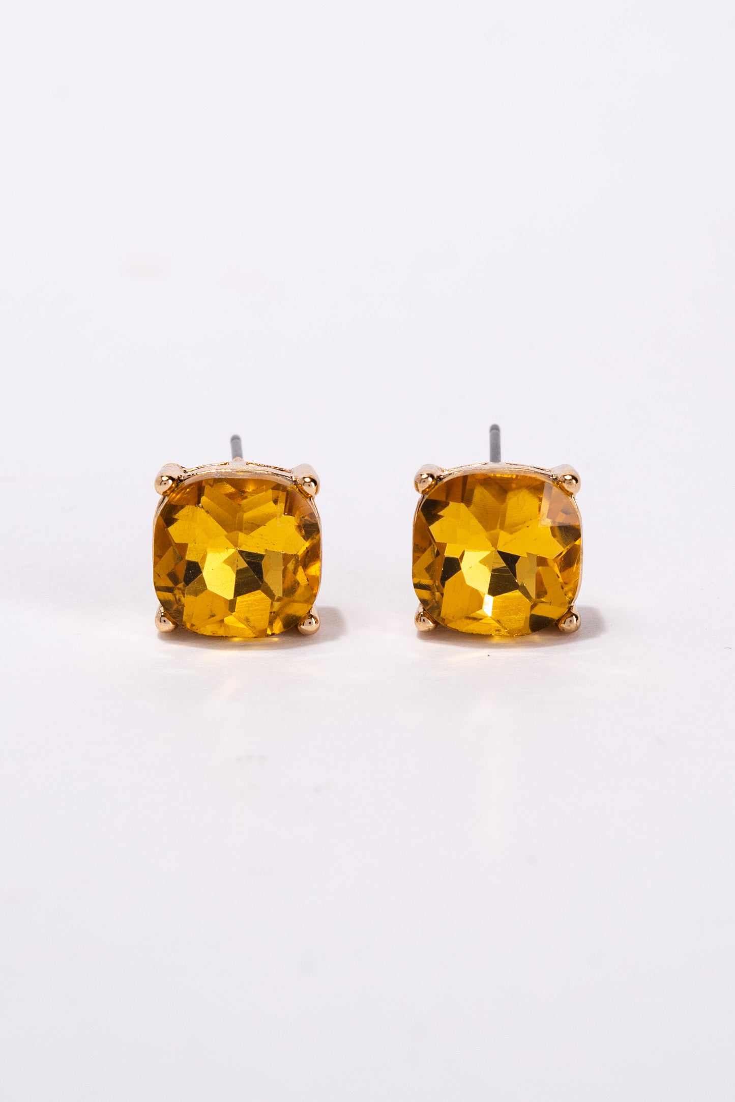 Aaliyah 10MM Crystal Cushion Post Earrings