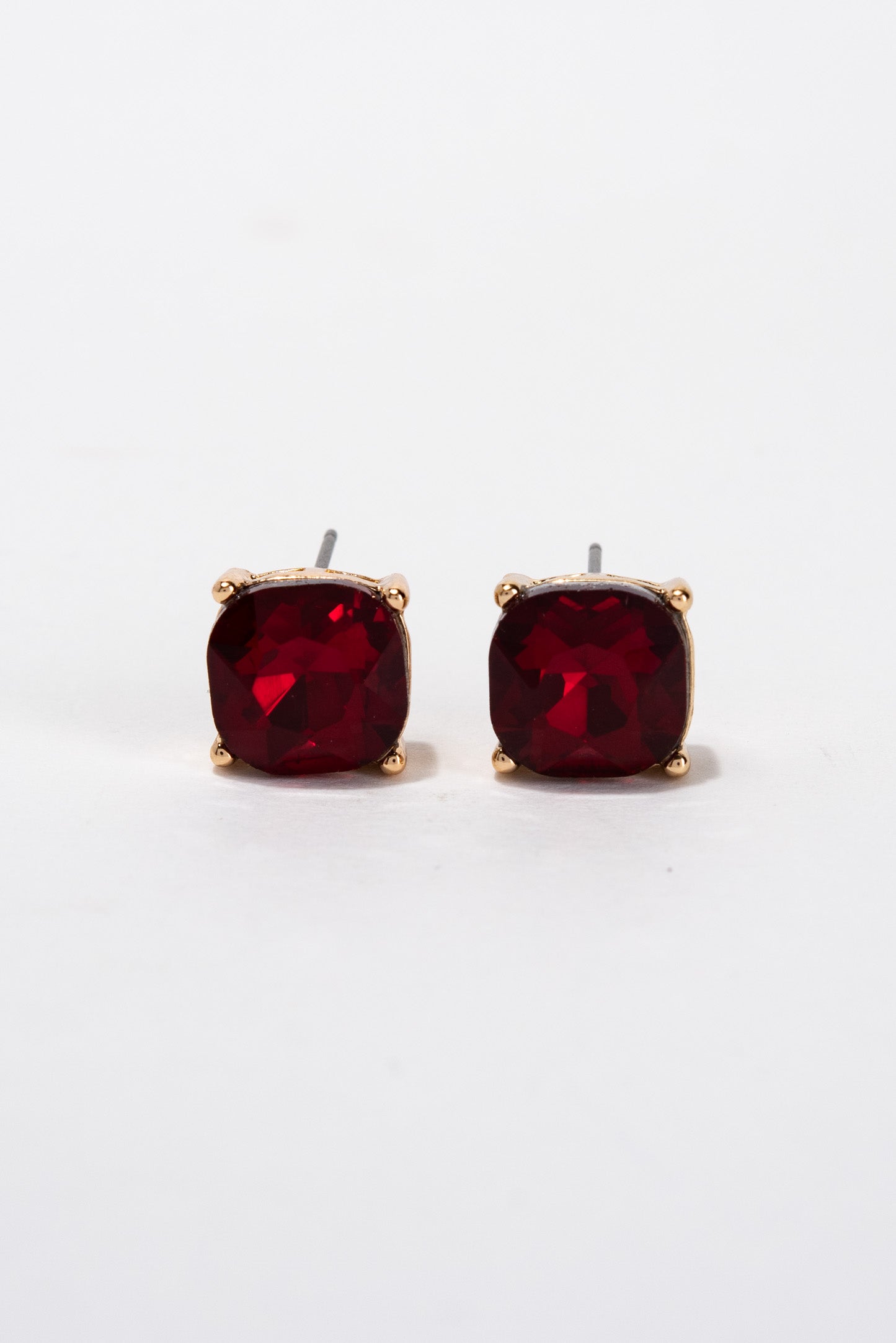 Aaliyah 10MM Crystal Cushion Post Earrings