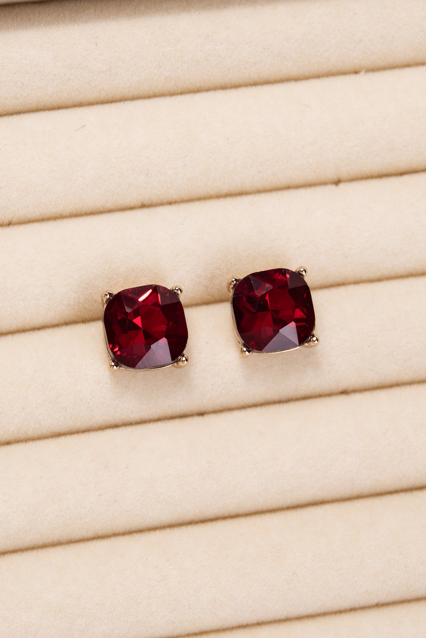 Aaliyah 10MM Crystal Cushion Post Earrings