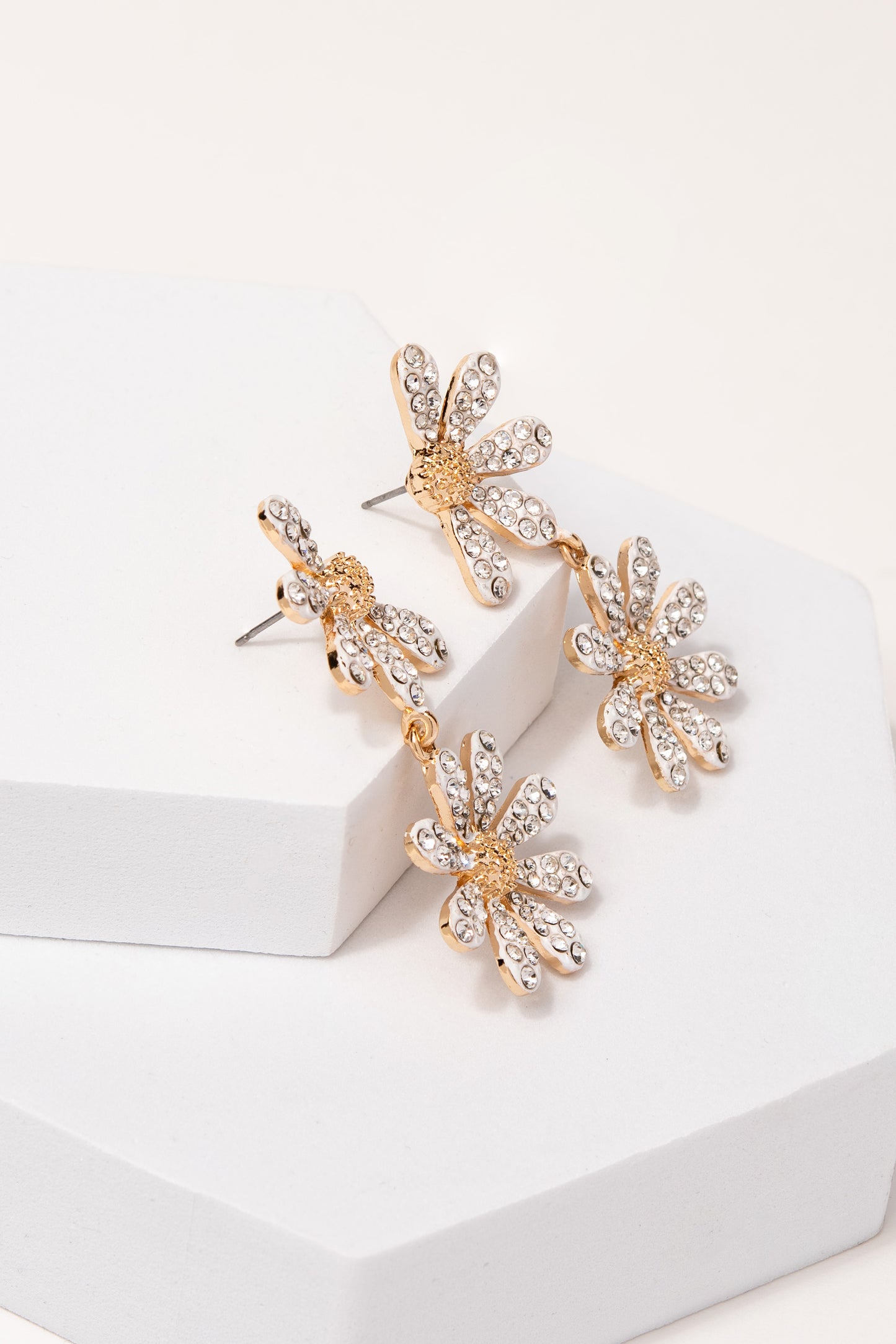 Abigail Flower Rhinestone Earrings