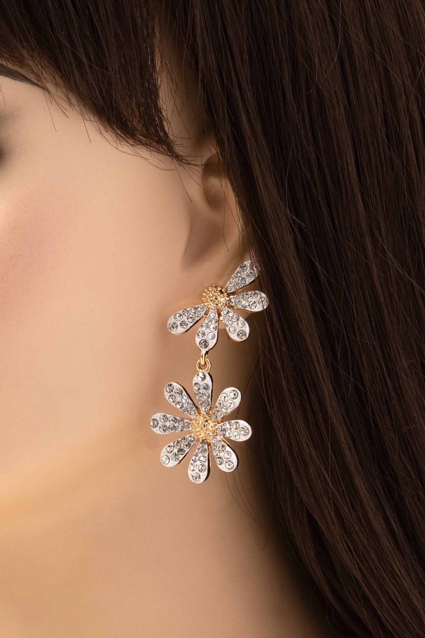 Abigail Flower Rhinestone Earrings