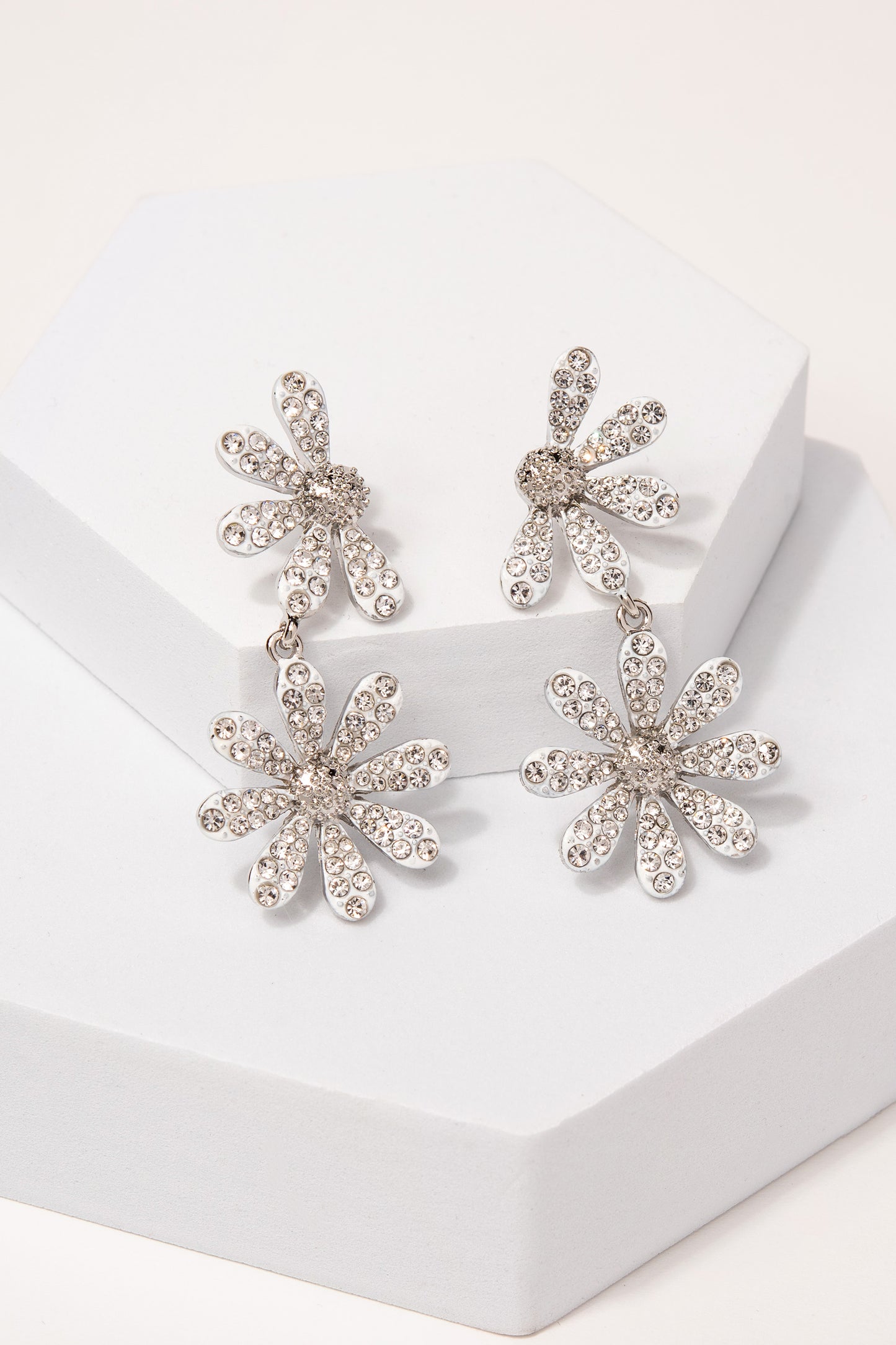 Abigail Flower Rhinestone Earrings