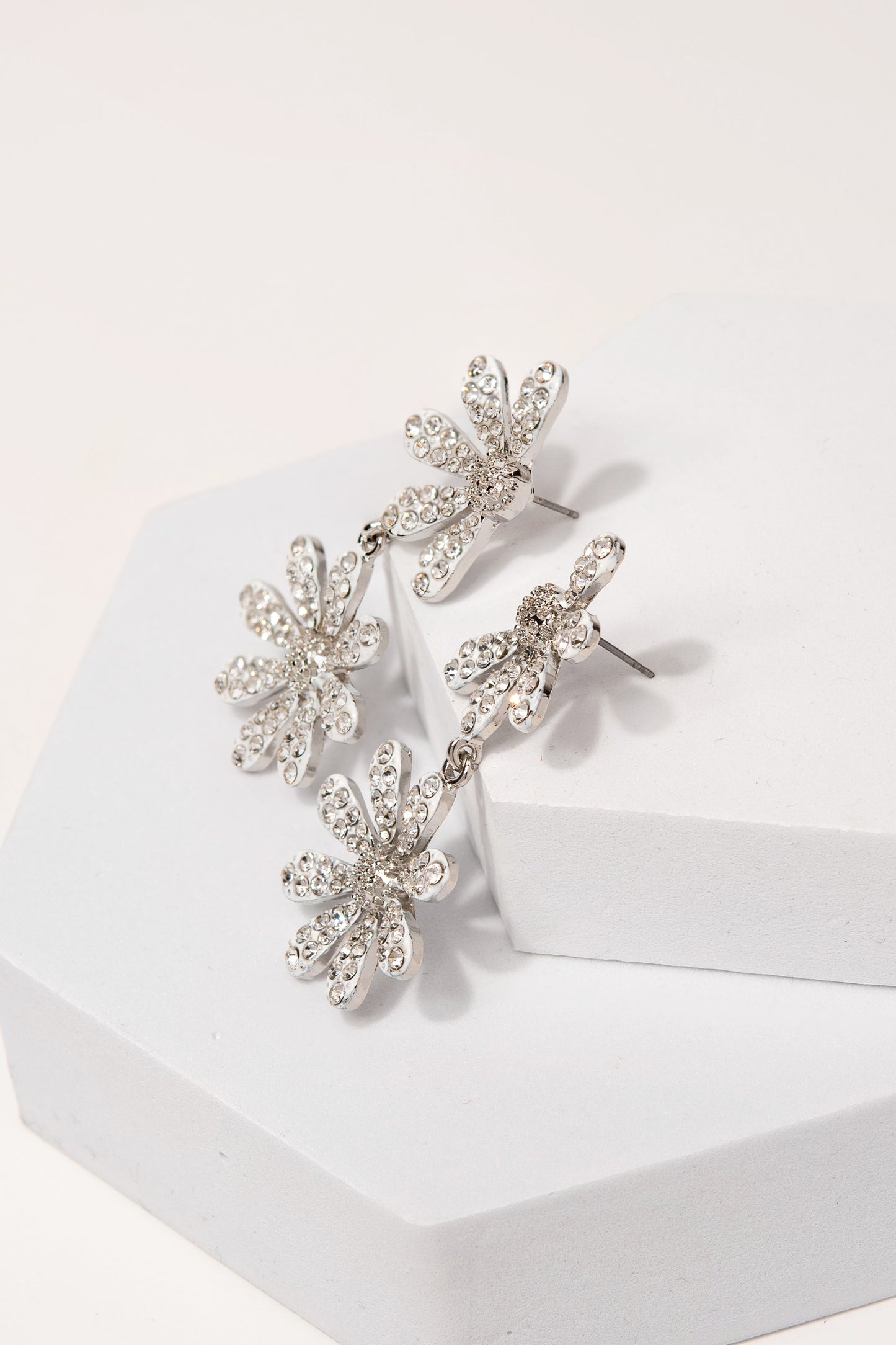 Abigail Flower Rhinestone Earrings
