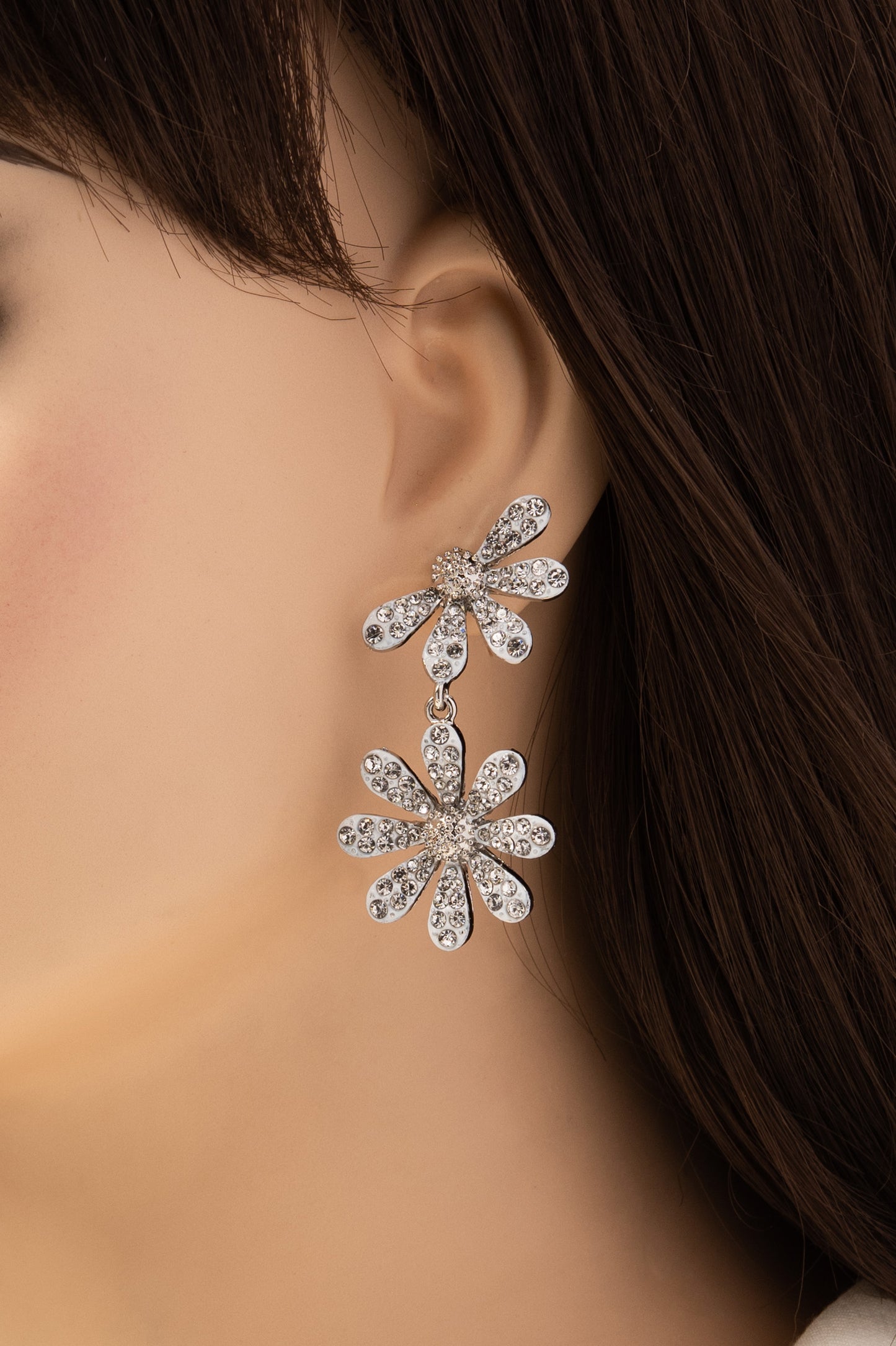 Abigail Flower Rhinestone Earrings
