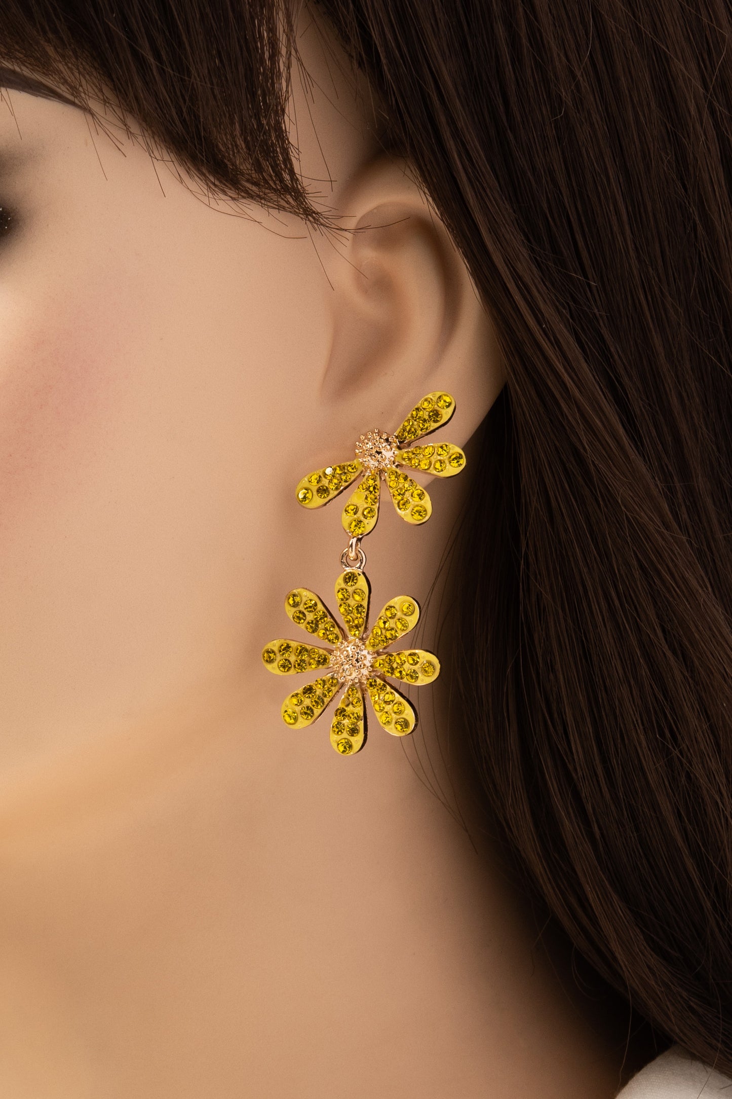Abigail Flower Rhinestone Earrings