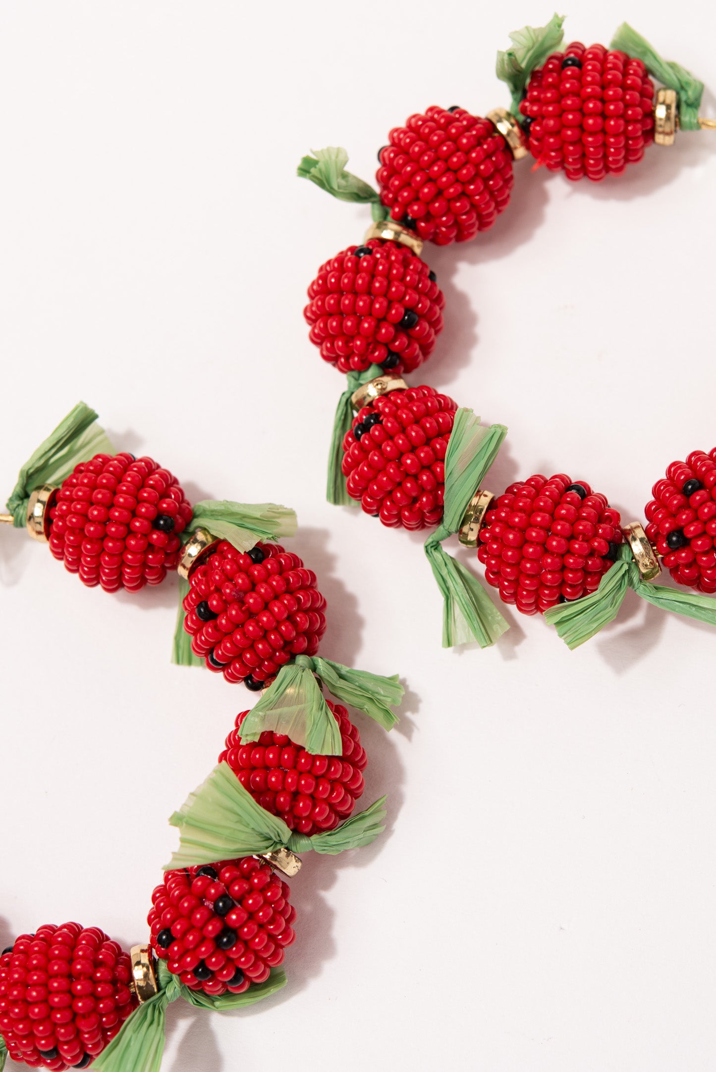 Melanie Strawberry Open Hoop Earrings