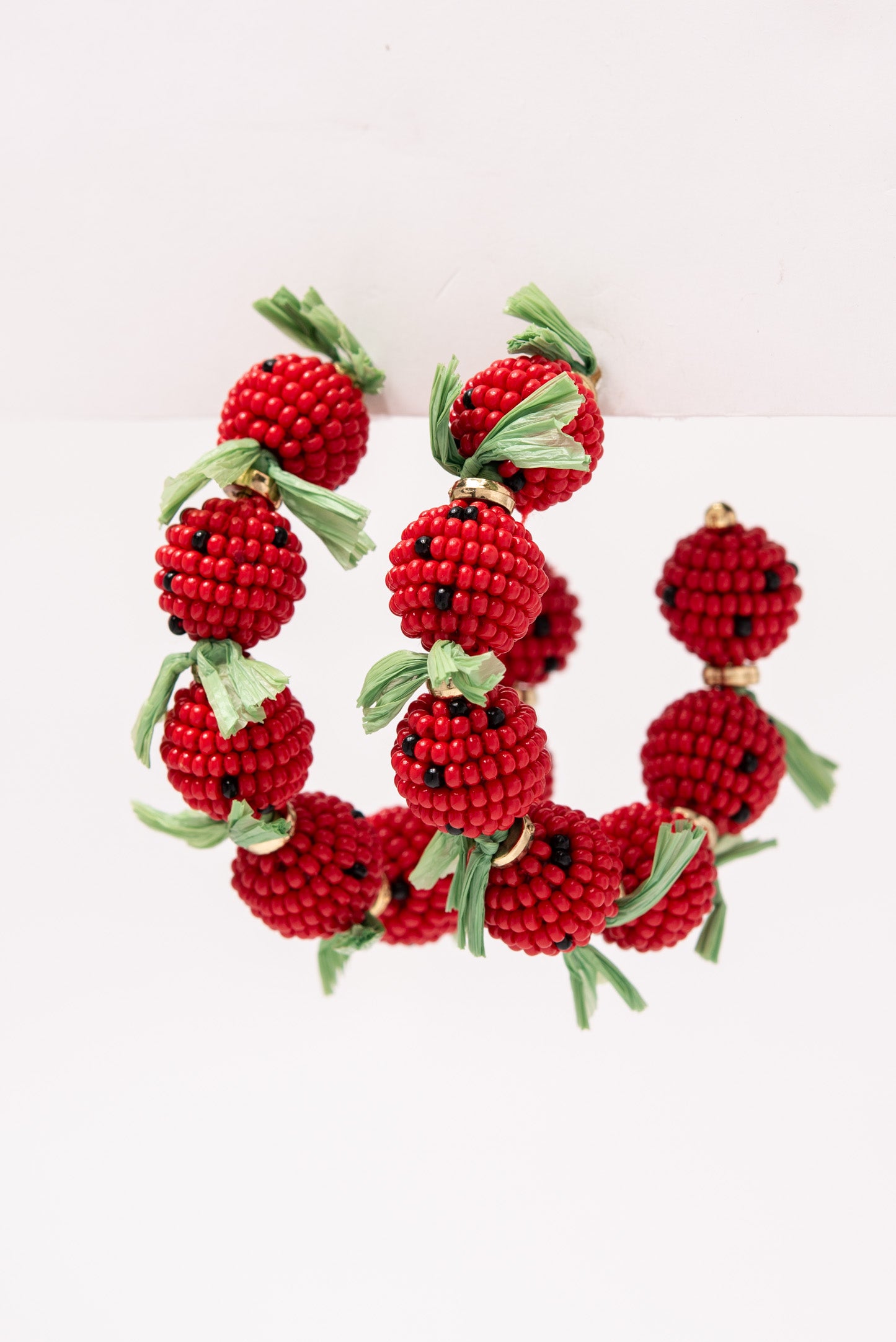 Melanie Strawberry Open Hoop Earrings