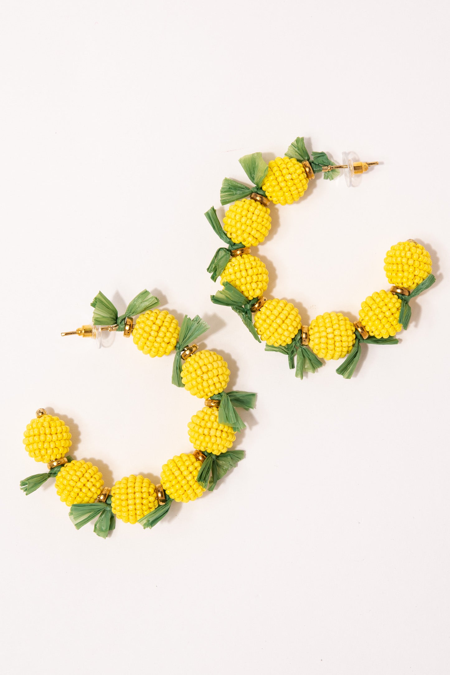 Melanie Lemon Open Hoop Earrings