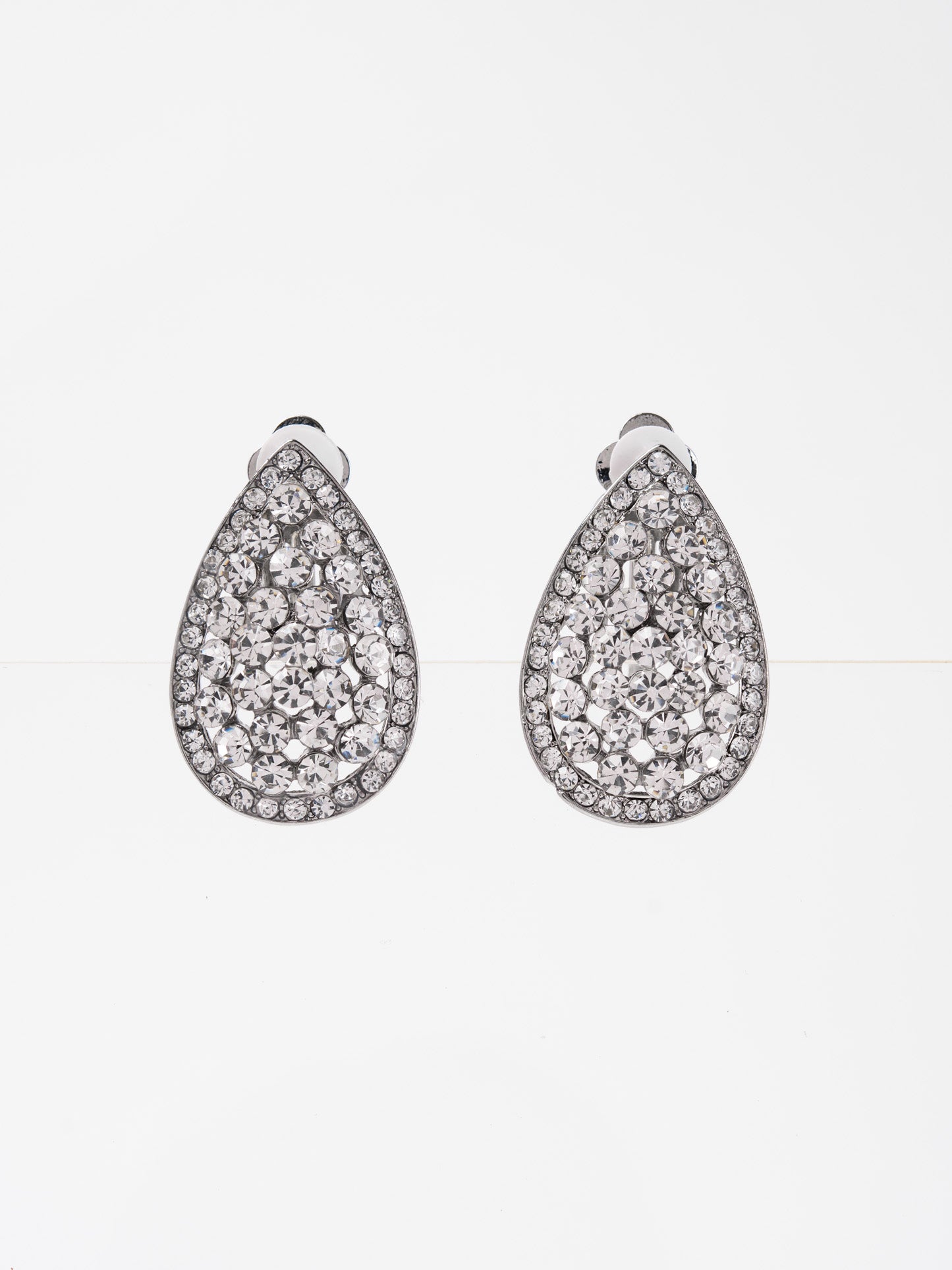 Melinda Rhinestone Clip-On Earrings