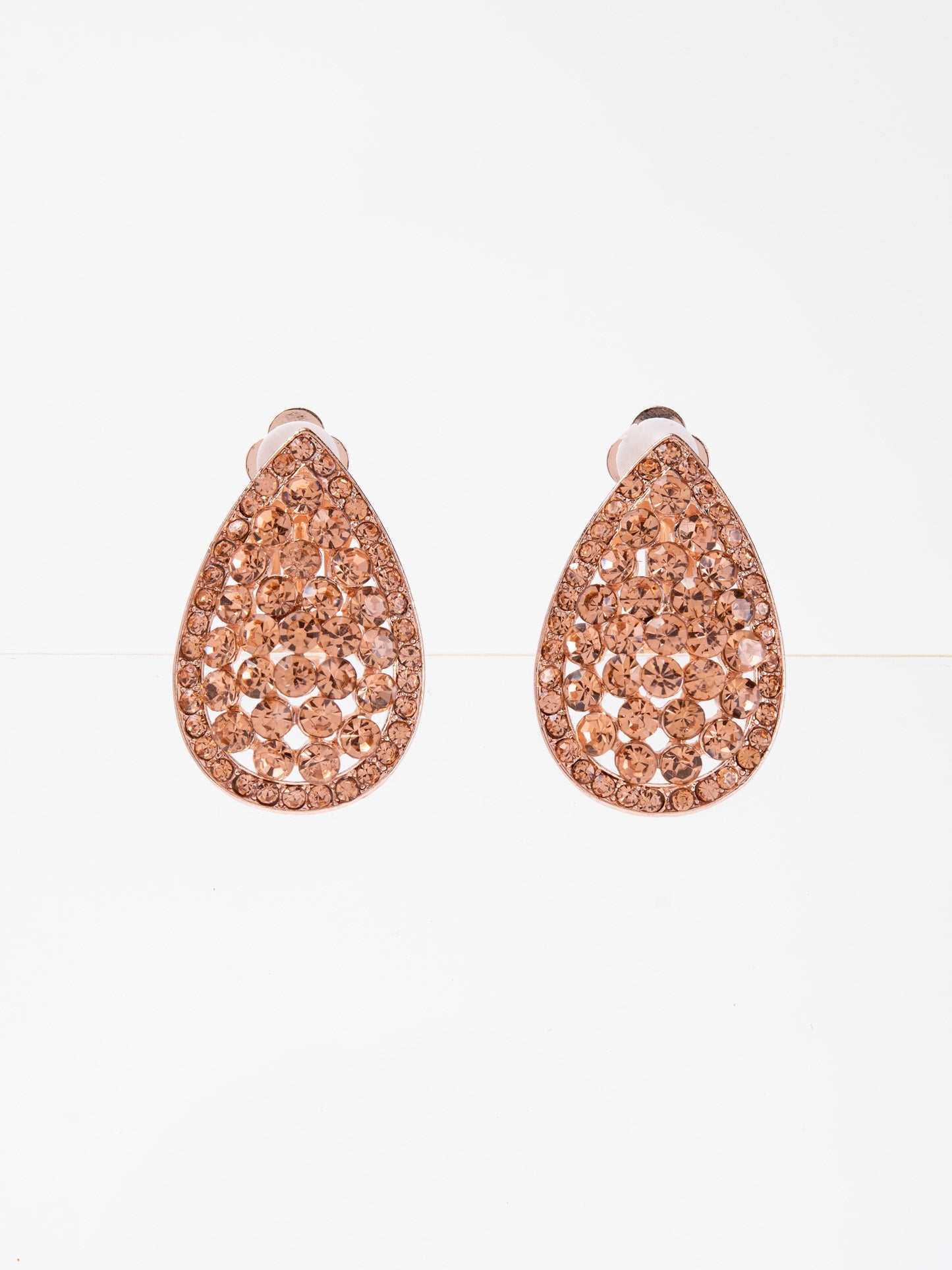 Melinda Rhinestone Clip-On Earrings