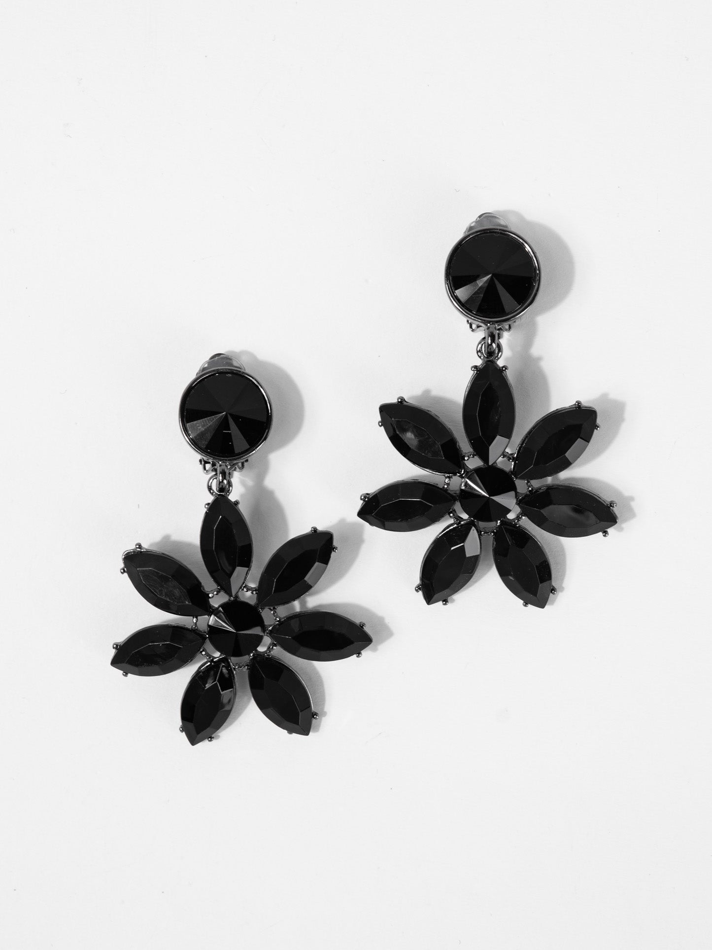 Briana Flower Dangly Stone Earrings