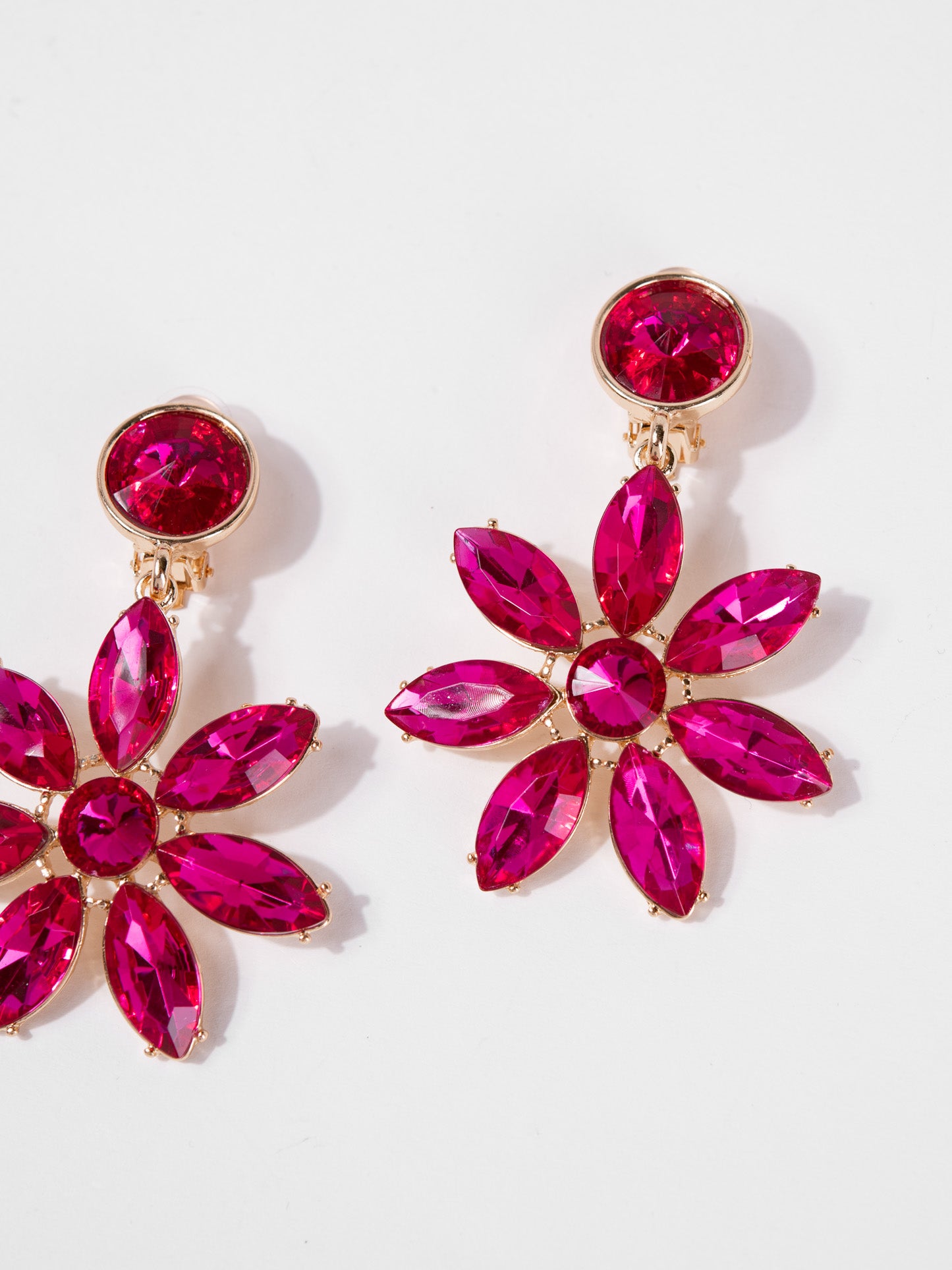 Briana Flower Dangly Stone Earrings