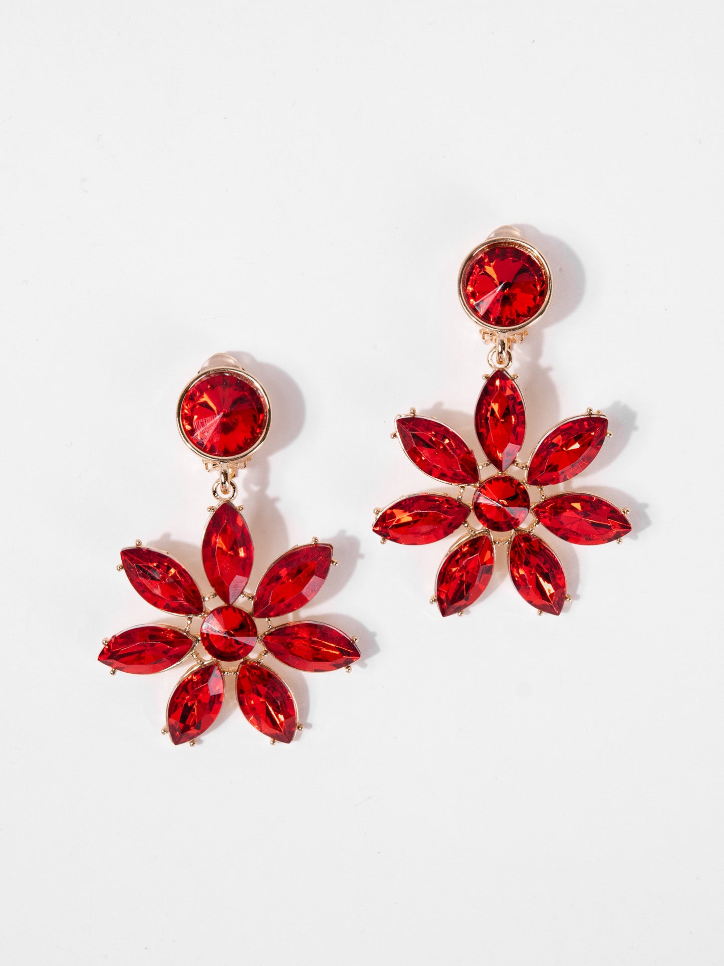 Briana Flower Dangly Stone Earrings