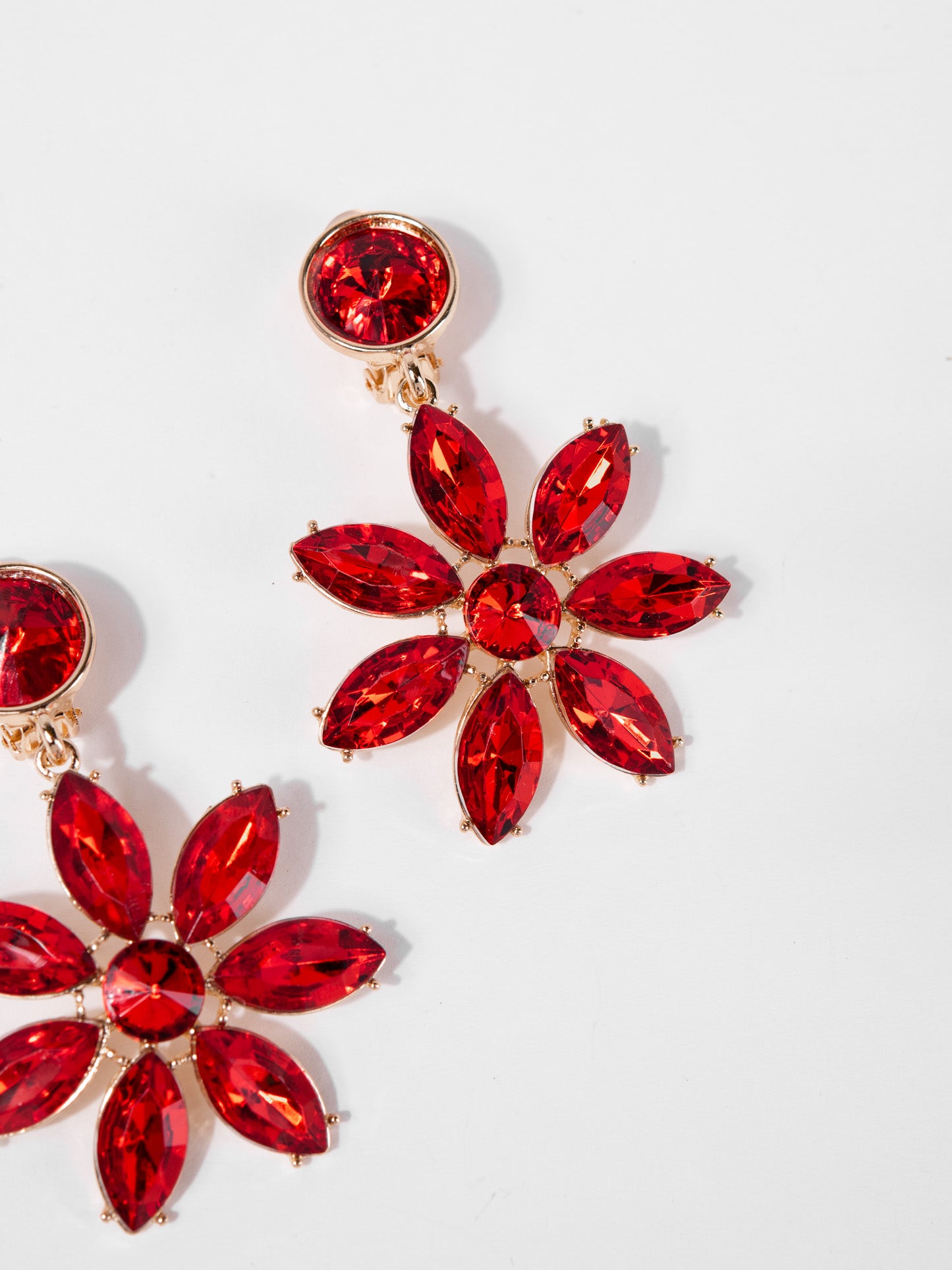 Briana Flower Dangly Stone Earrings