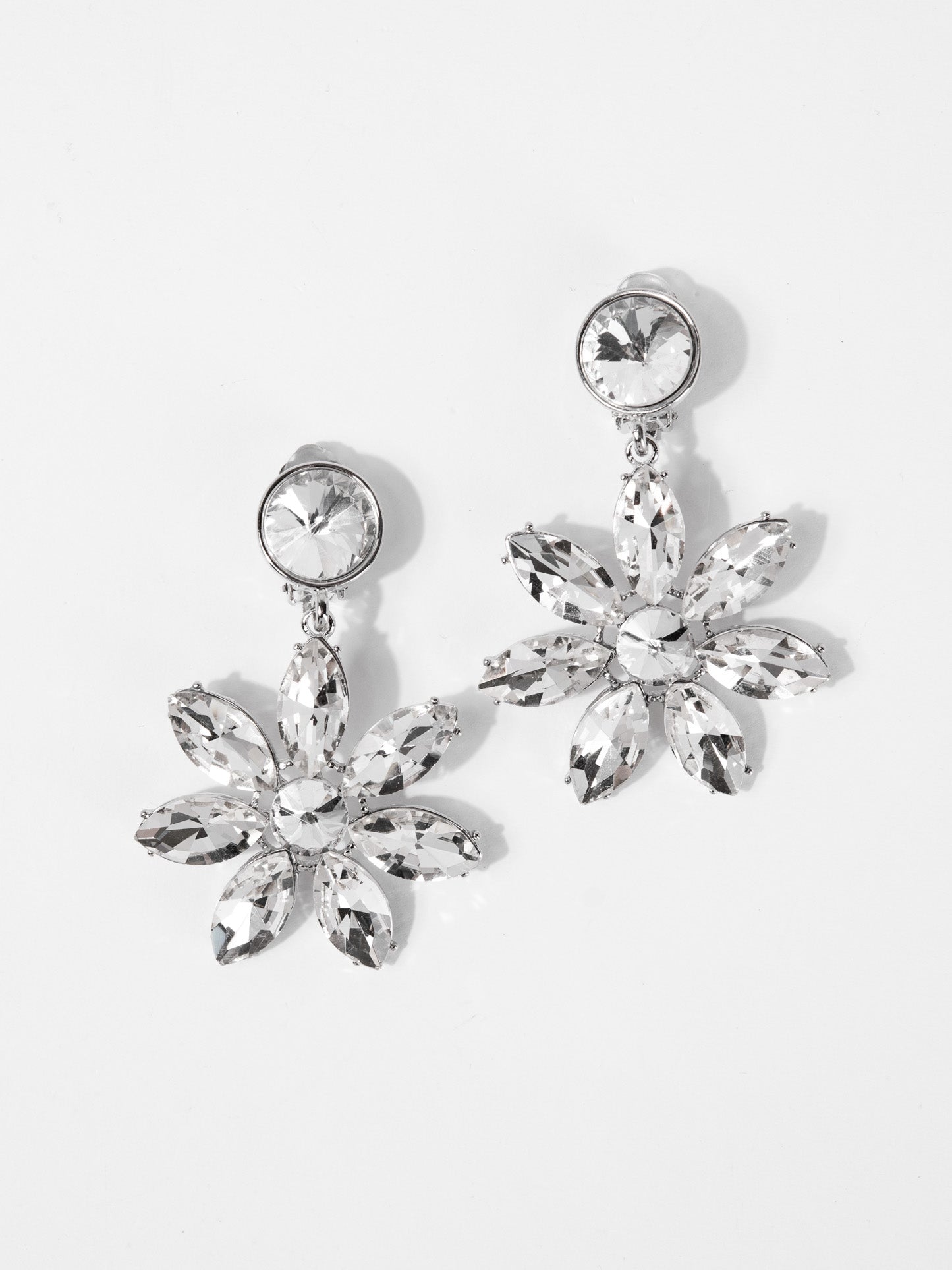 Briana Flower Dangly Stone Earrings