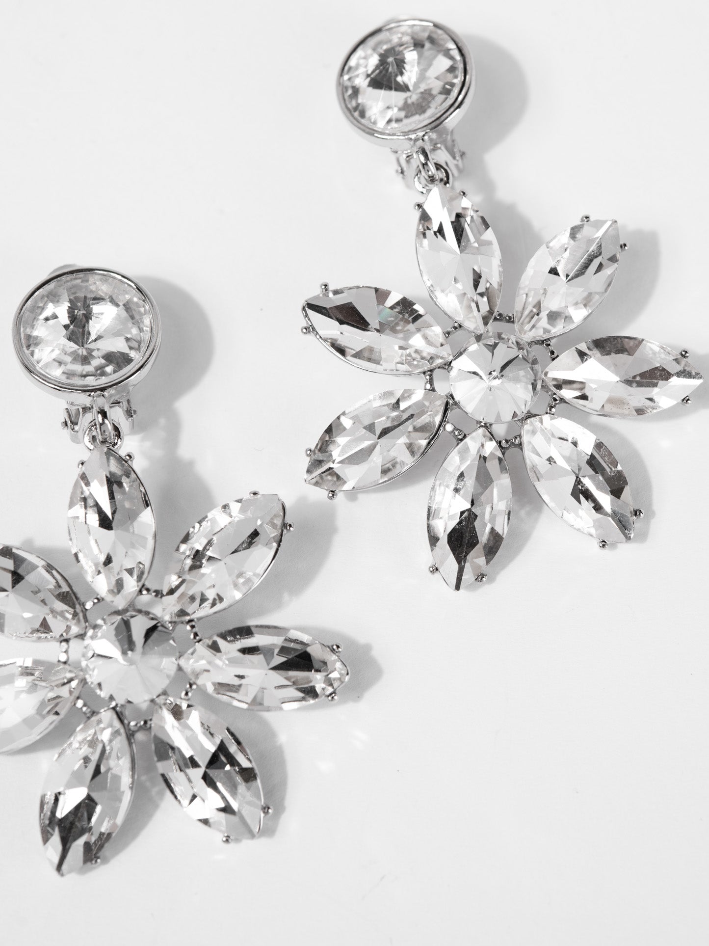 Briana Flower Dangly Stone Earrings