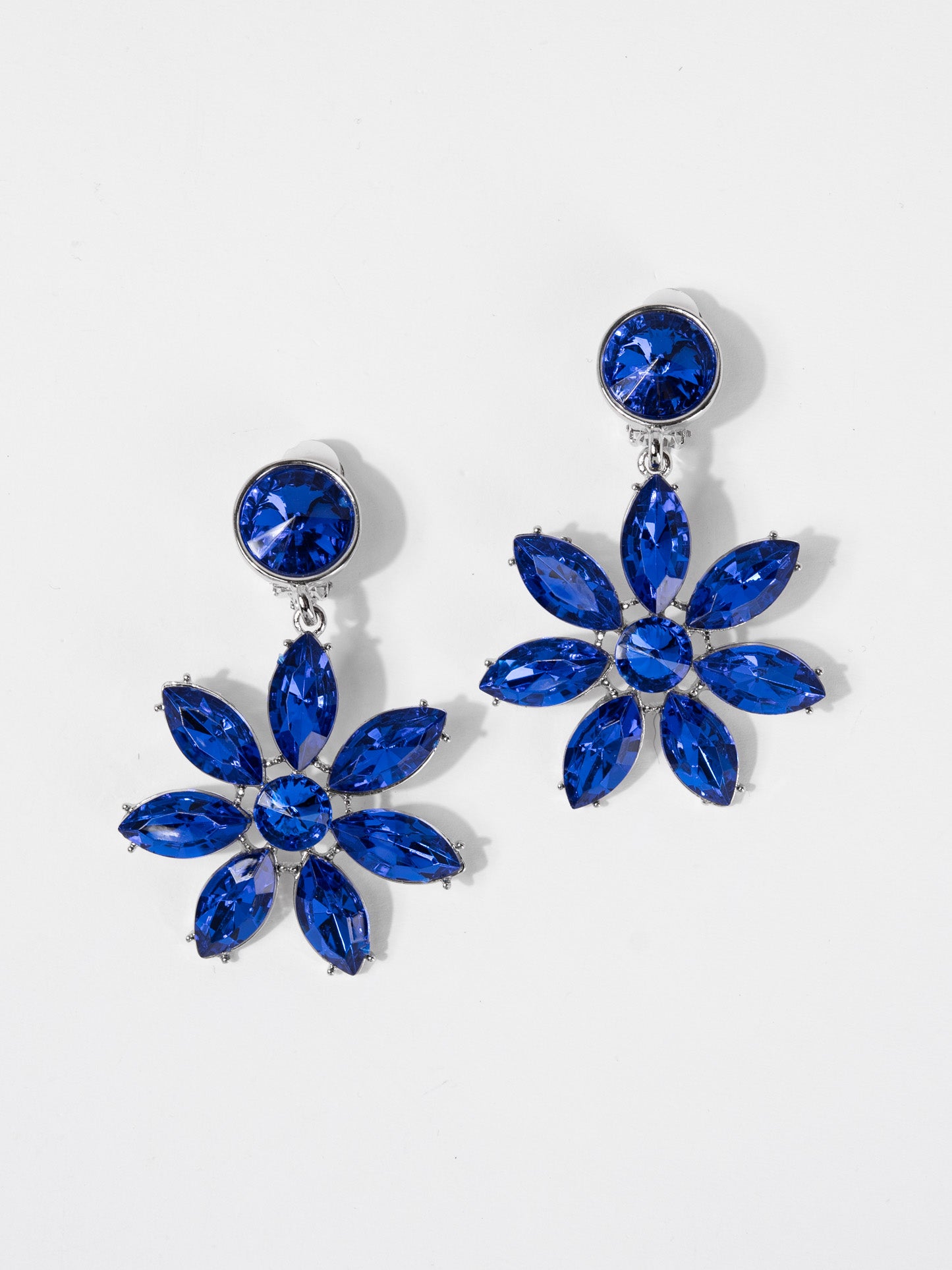 Briana Flower Dangly Stone Earrings