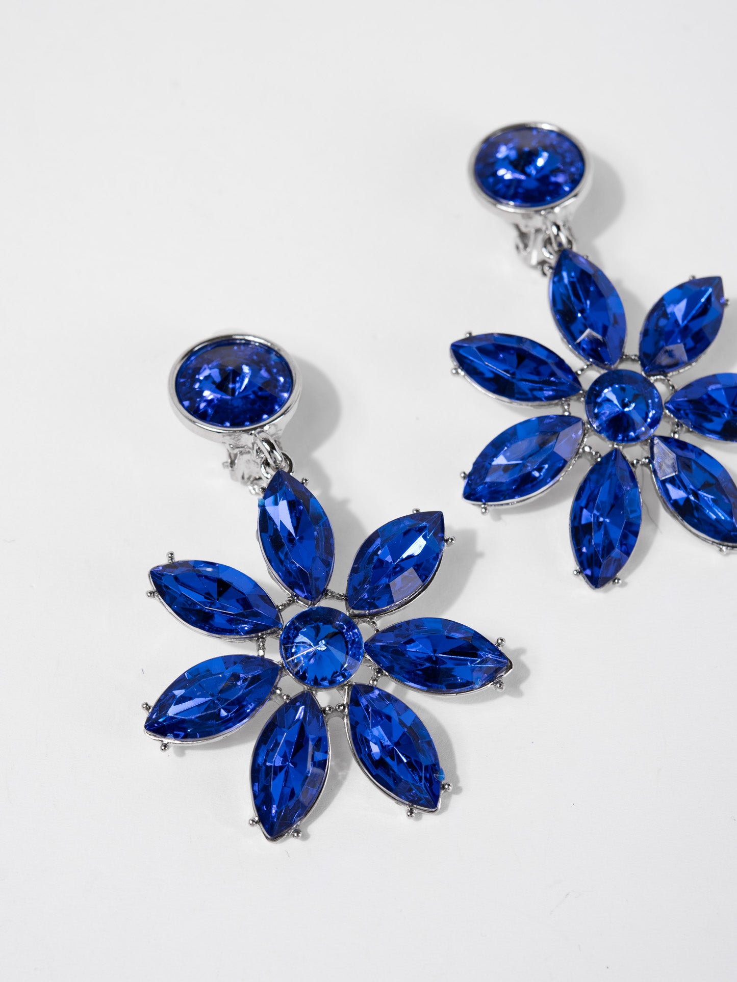 Briana Flower Dangly Stone Earrings
