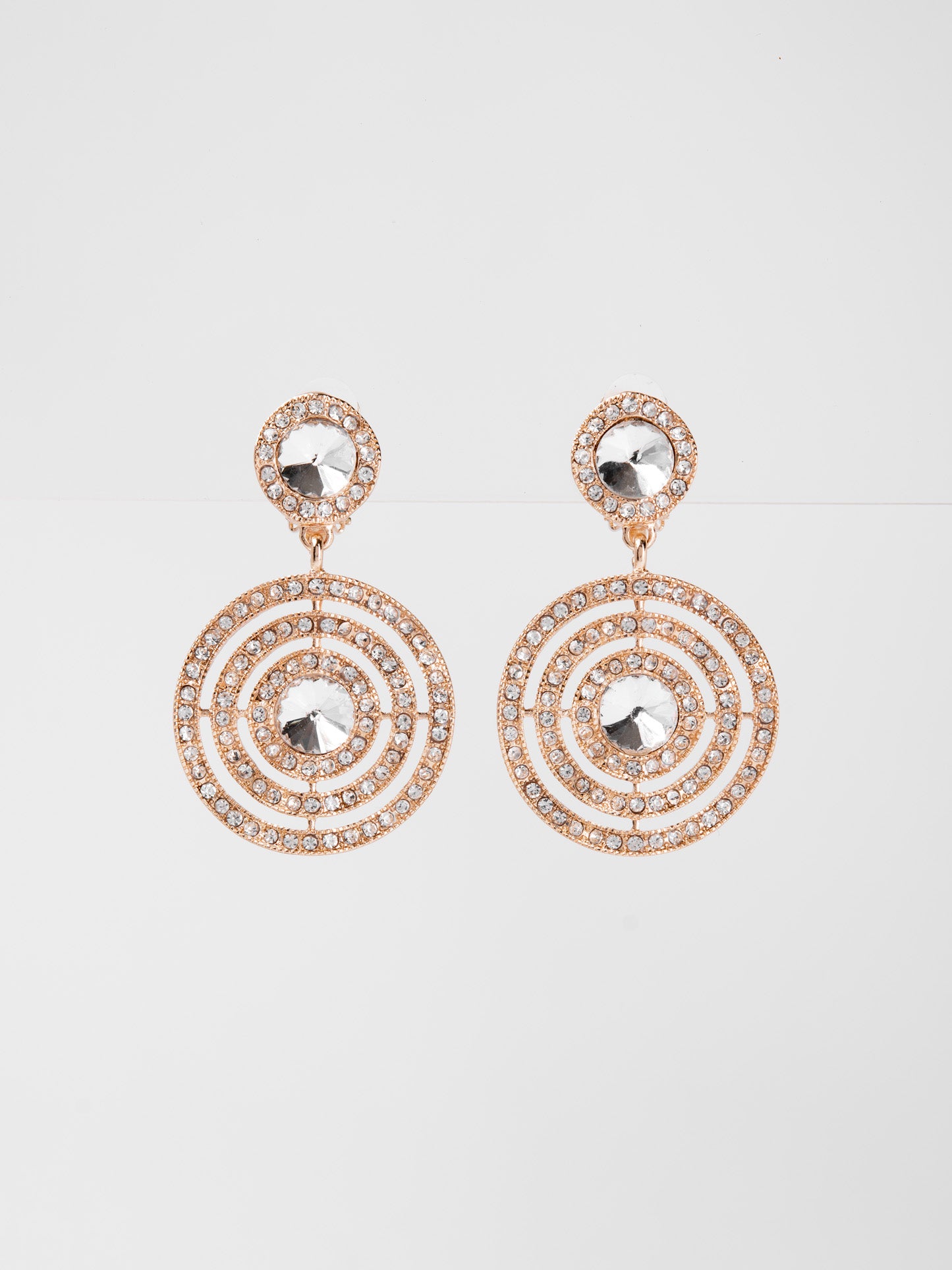 Oakley Circle Drop Rhinestone Earrings