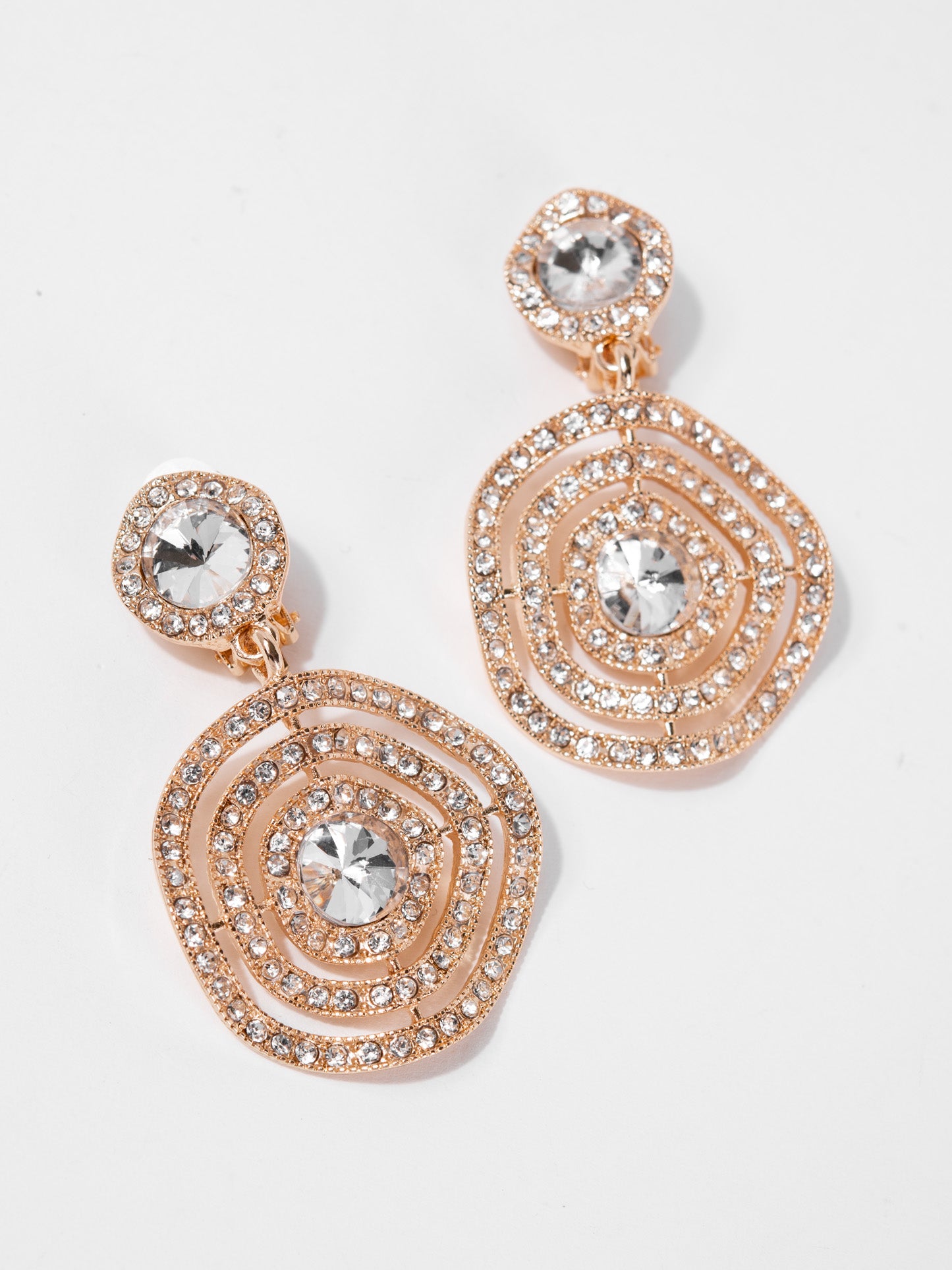 Oakley Circle Drop Rhinestone Earrings
