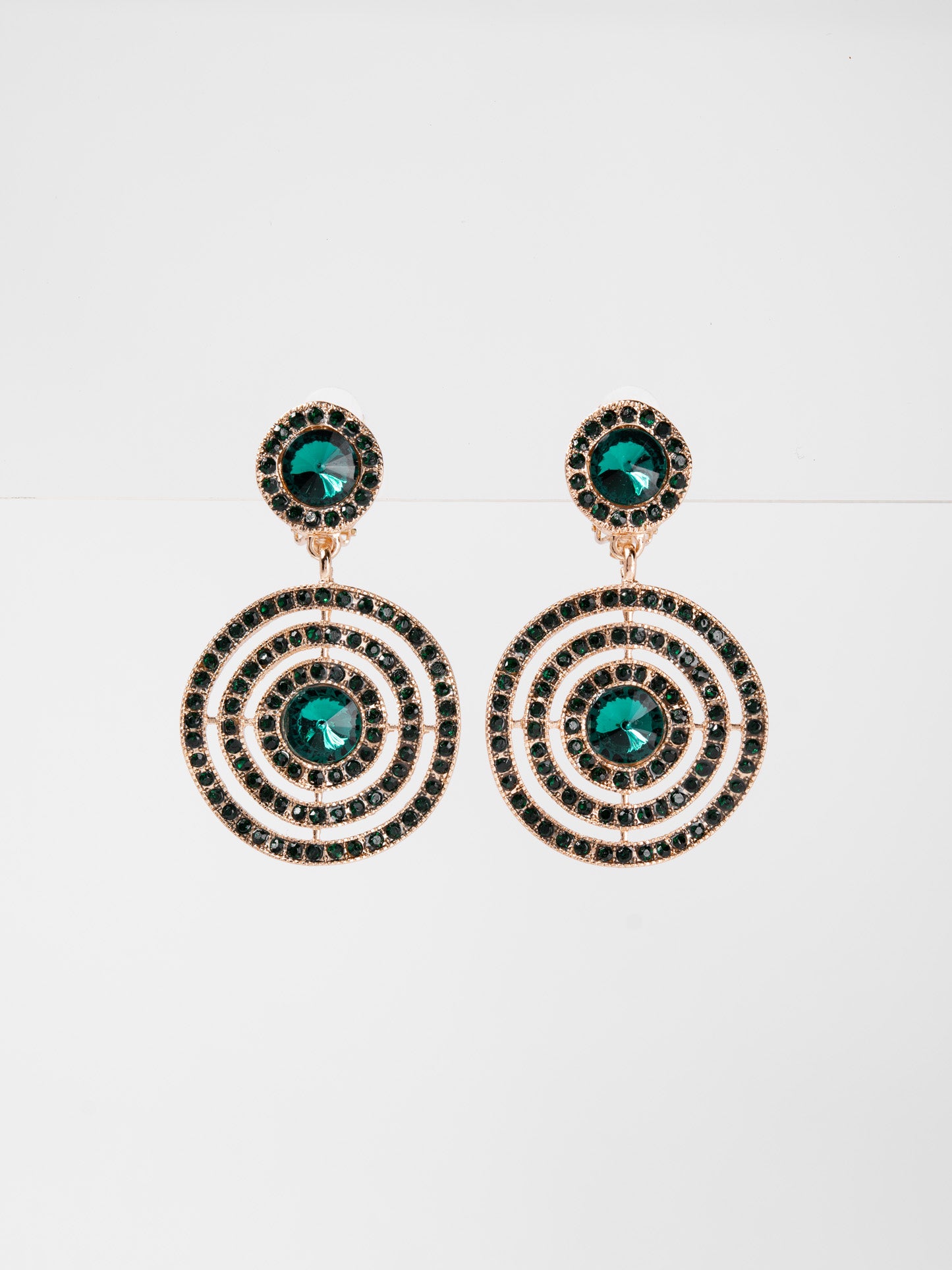 Oakley Circle Drop Rhinestone Earrings