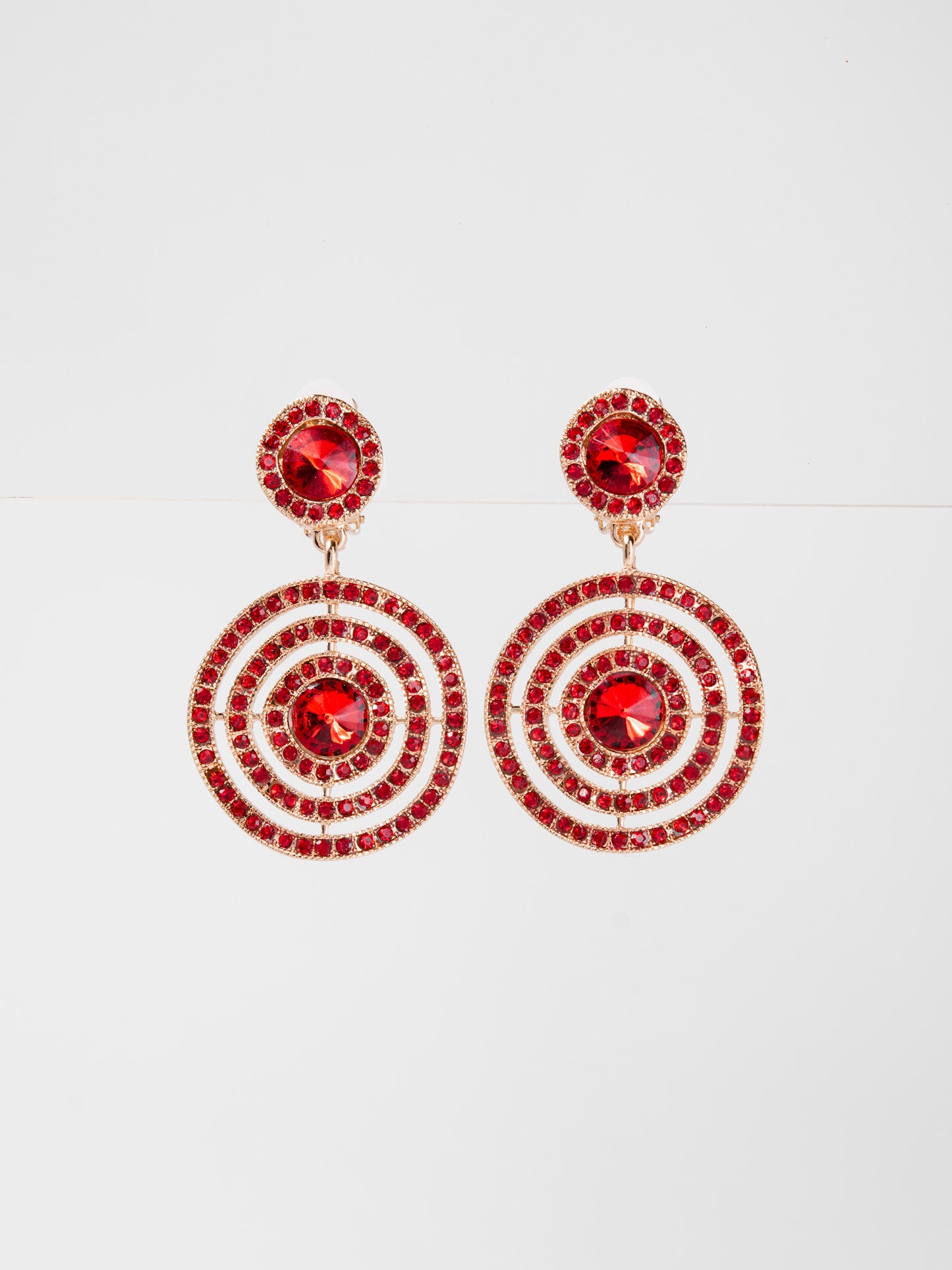 Oakley Circle Drop Rhinestone Earrings