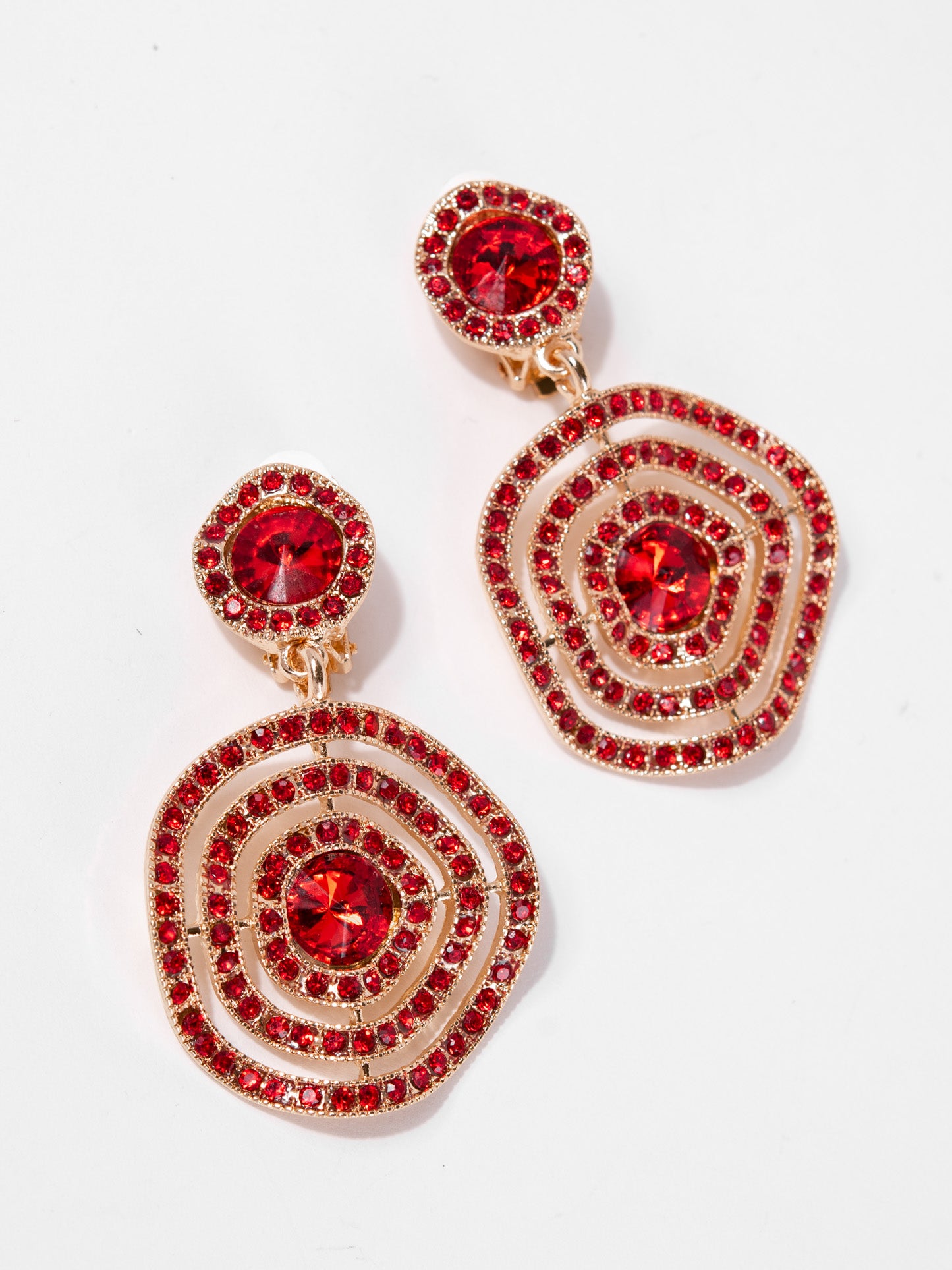 Oakley Circle Drop Rhinestone Earrings