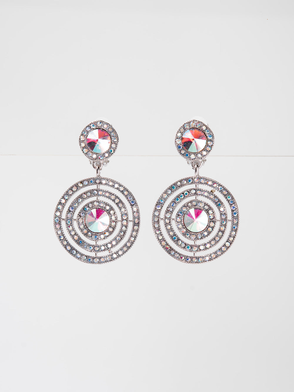 Oakley Circle Drop Rhinestone Earrings